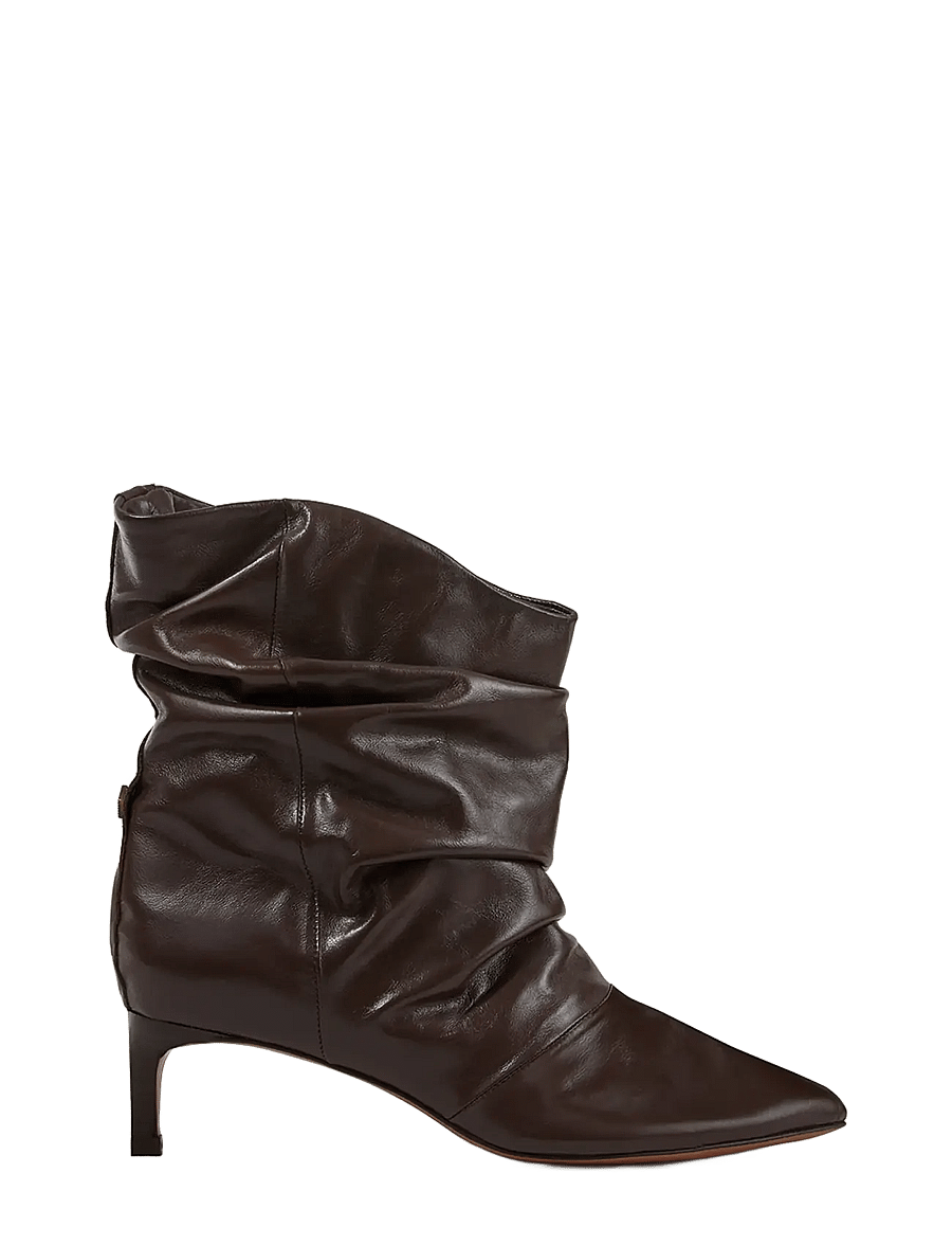 ba&sh - LEATHER LOW COLIVIA ANKLE BOOTS - kontsaga poolsaapad - brown - 1