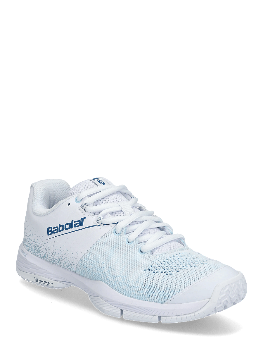 Babolat - Sensa Women - buty do padla - white/ cool blue - 0