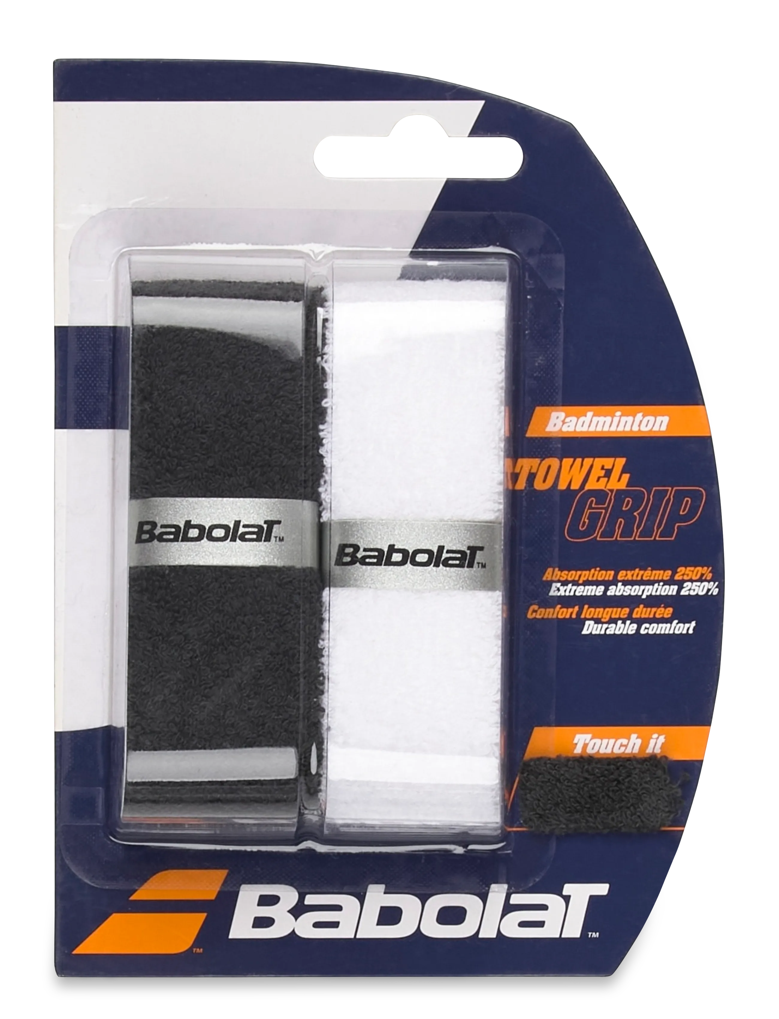 Babolat Towel Grip 2-Pack White - Udstyr - WHITE/BLACK / black