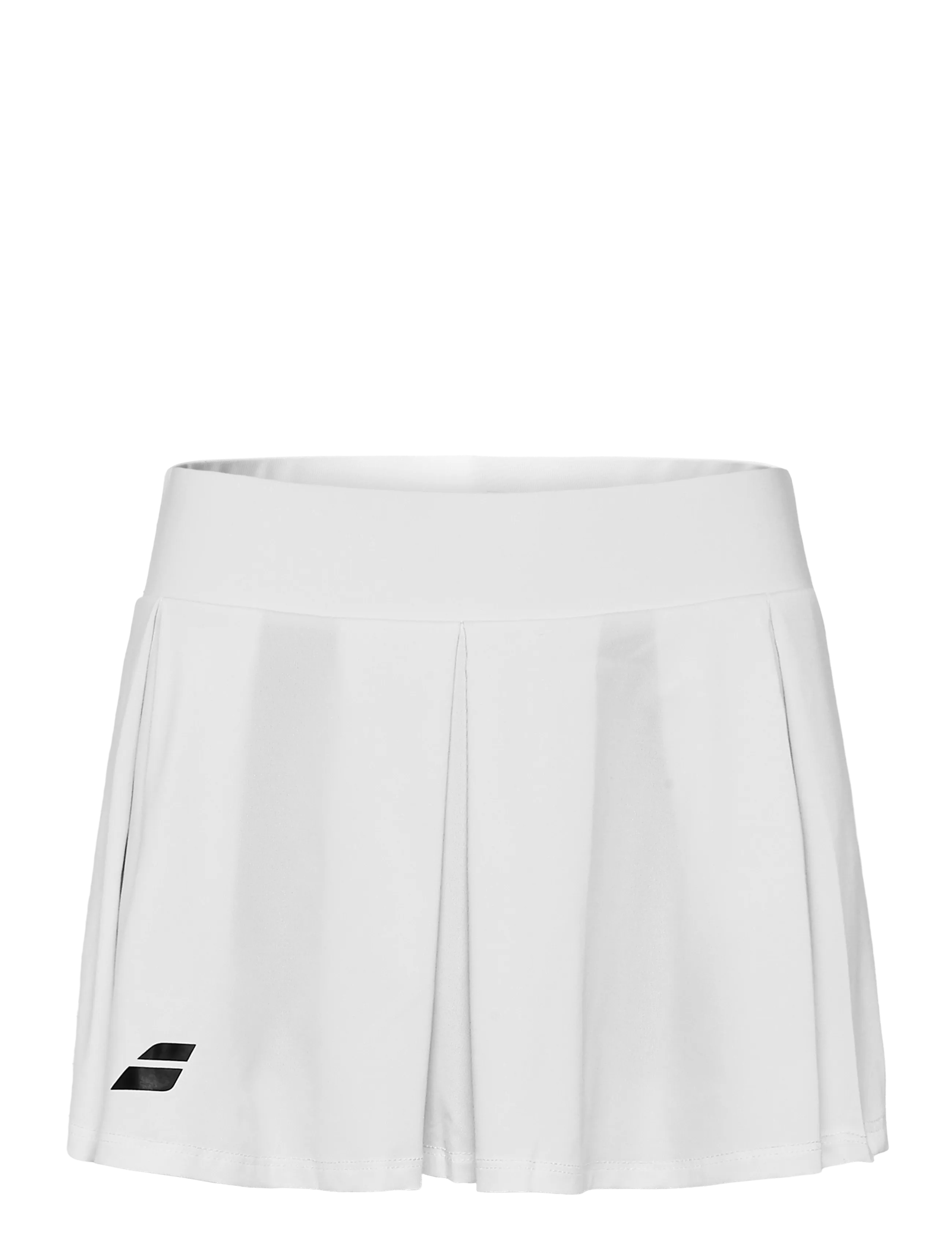 Babolat Padel Skirt Women, Plissierter Padel Rock, Weiß, Gr.S