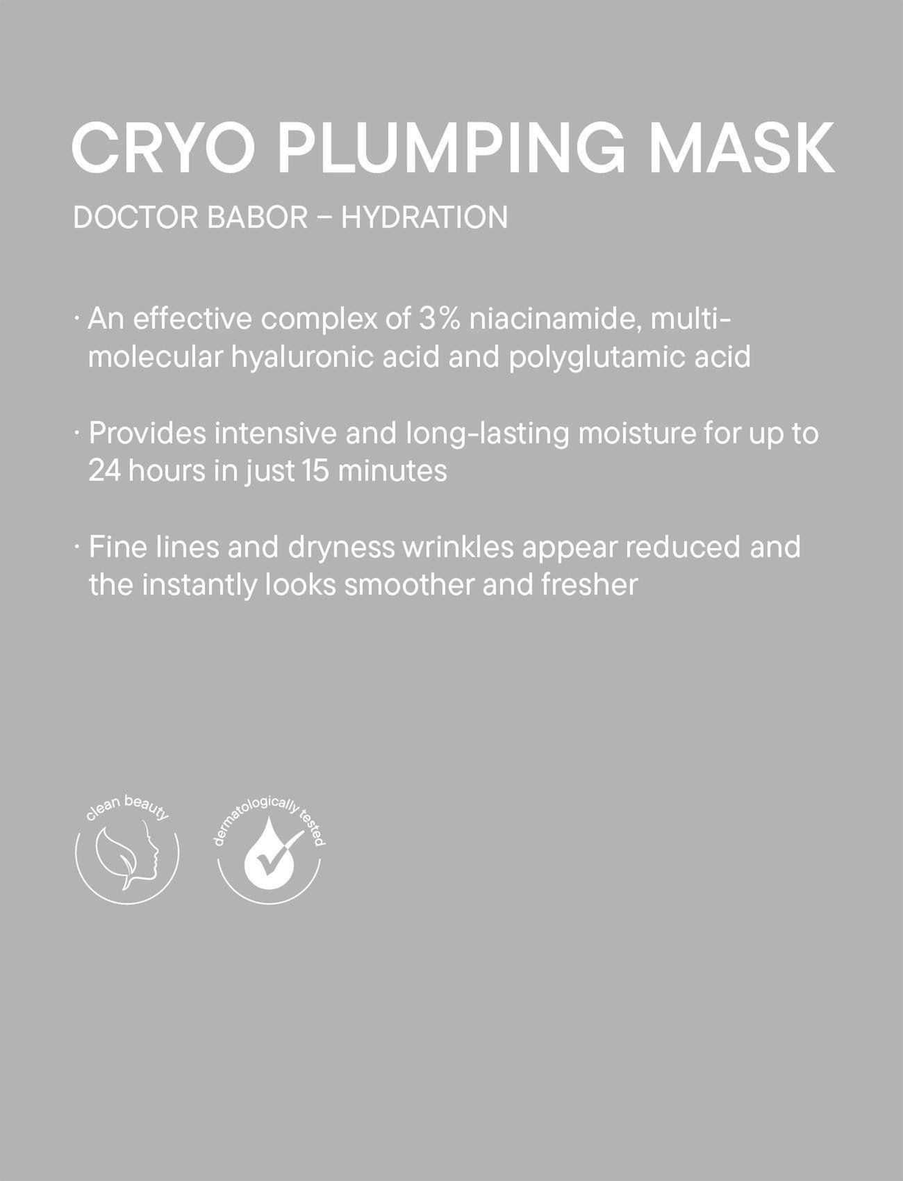 Babor - Cryo Plumping Mask - fugtgivende masker - no colour - 2
