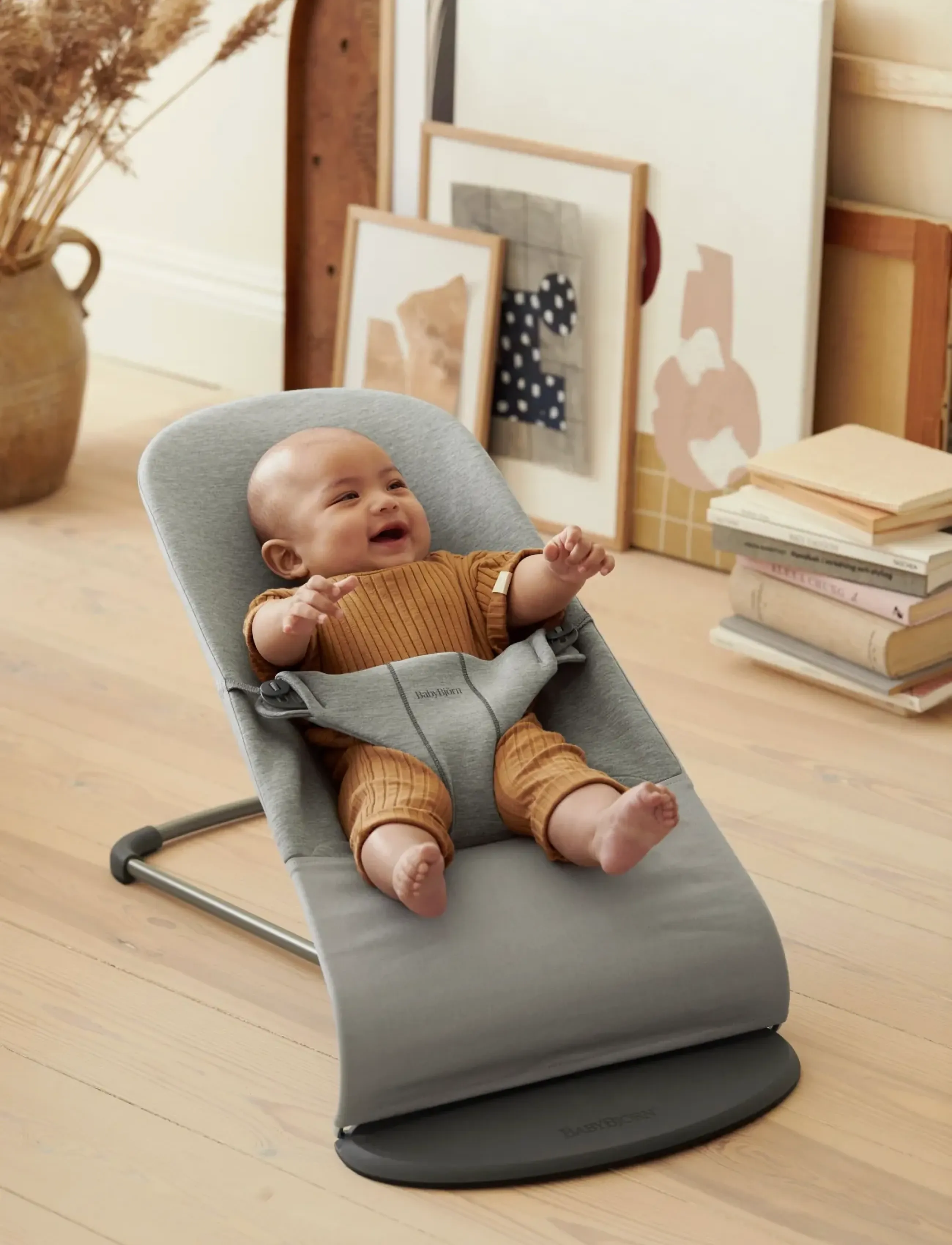 BabyBjörn - BabyBjörn Bouncer Bliss, 3D Jersey, Light grey - transats - light grey - 5
