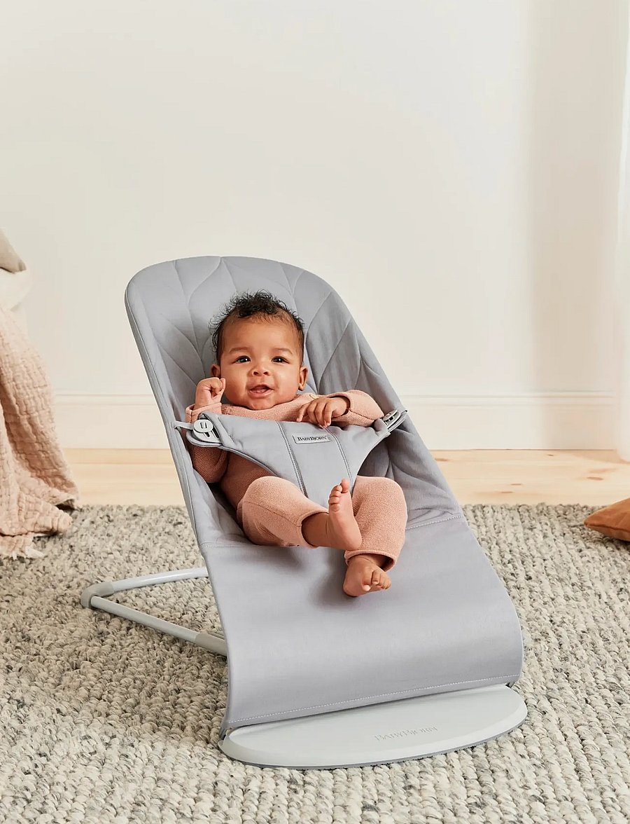 BabyBjörn - BabyBjörn Bouncer Bliss, Woven, Petal Quilt, Light grey - transats - light grey - 0