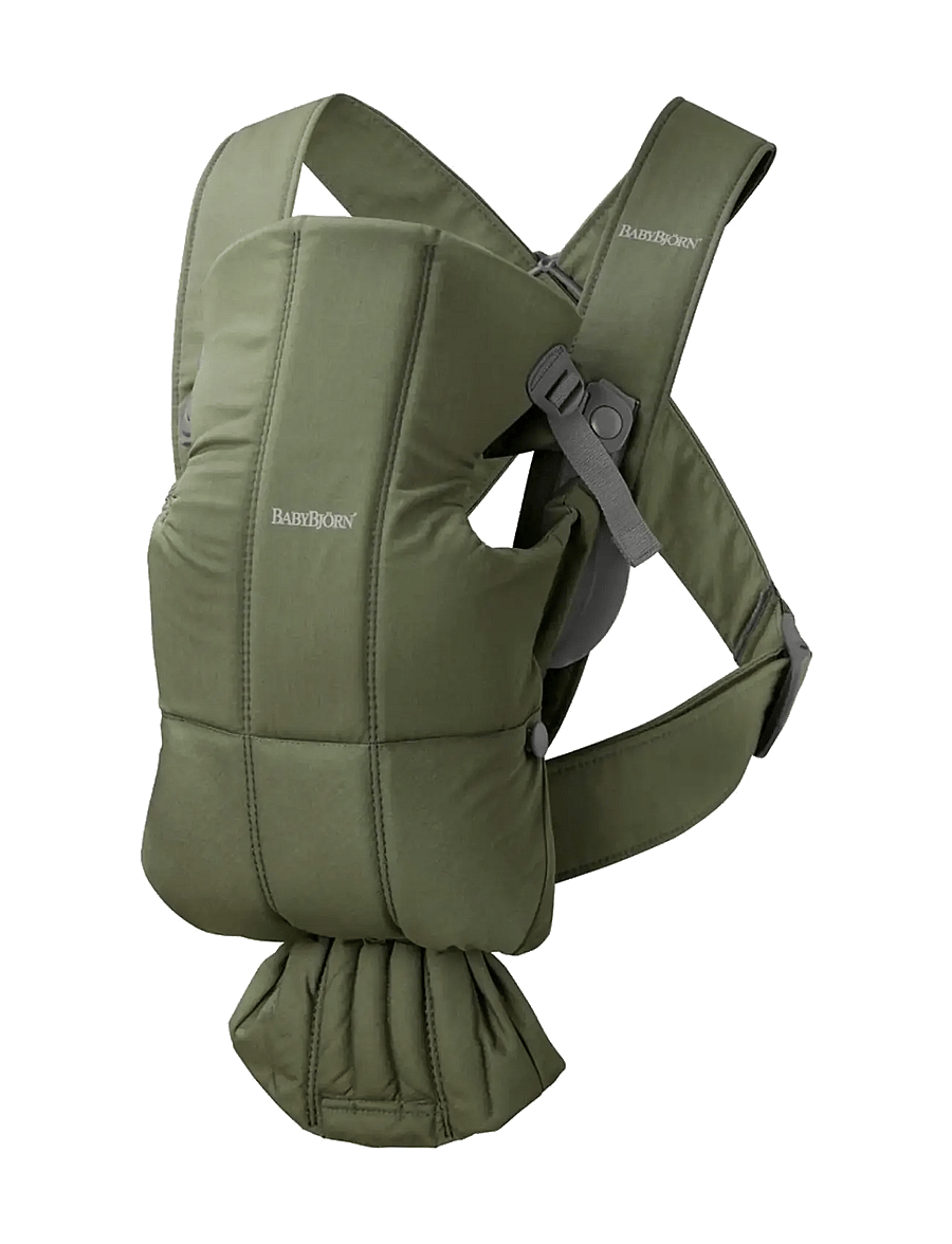 BabyBjörn - BabyBjörn Baby Carrier Mini, Woven, Dark Green - nešioklės - dark green - 1