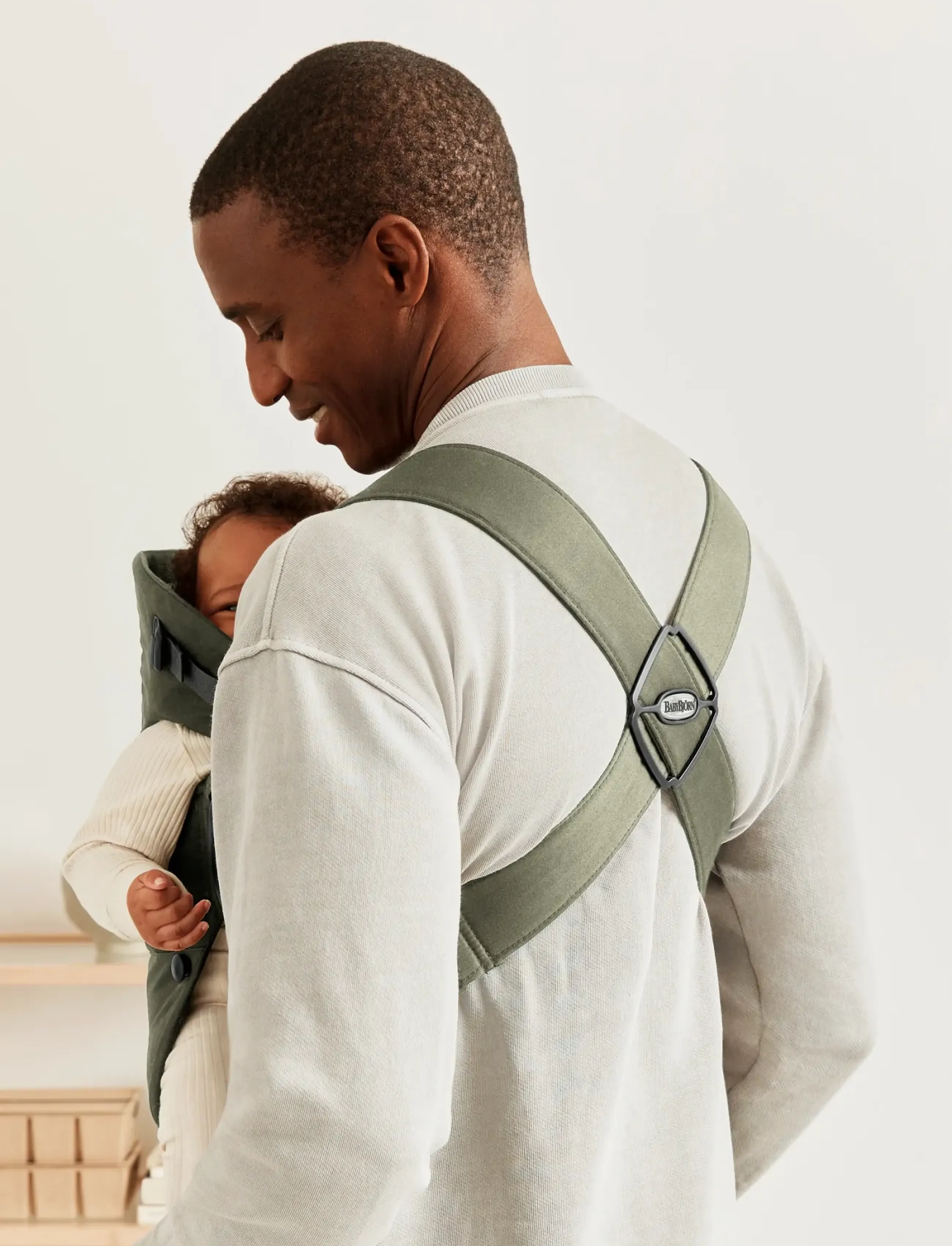 BabyBjörn - BabyBjörn Baby Carrier Mini, Woven, Dark Green - nešioklės - dark green - 3