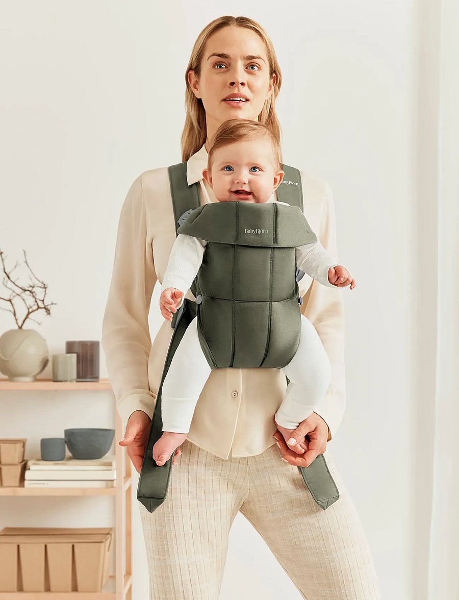 BabyBjörn - BabyBjörn Baby Carrier Mini, Woven, Dark Green - nešioklės - dark green - 5