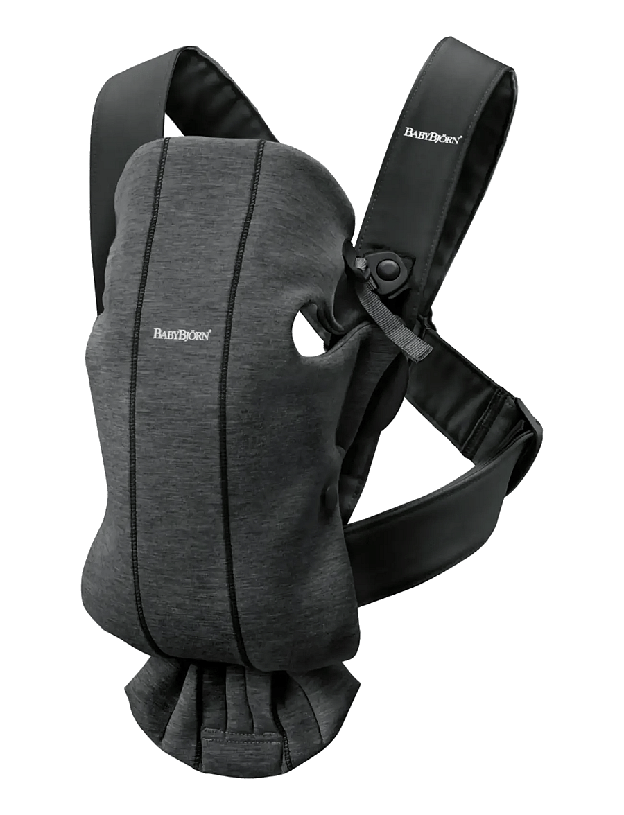 BabyBjörn - BabyBjörn Baby Carrier Mini, 3D Jersey, Charcoal Grey - babytragen - charcoal grey - 1
