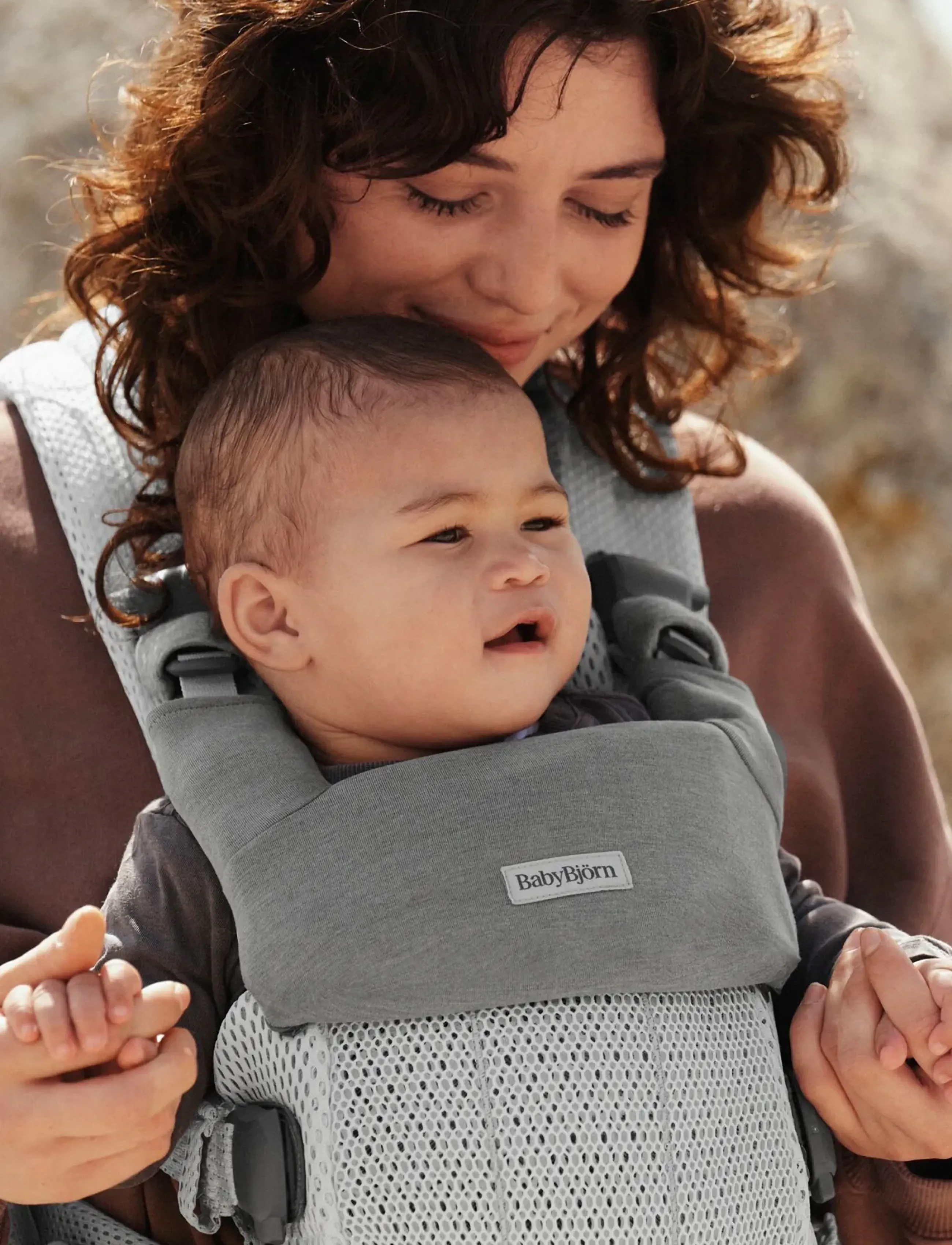 BabyBjörn - BabyBjörn Bib for Baby Carrier Harmony, Jersey, Light Grey - porte-bébé - light grey - 4