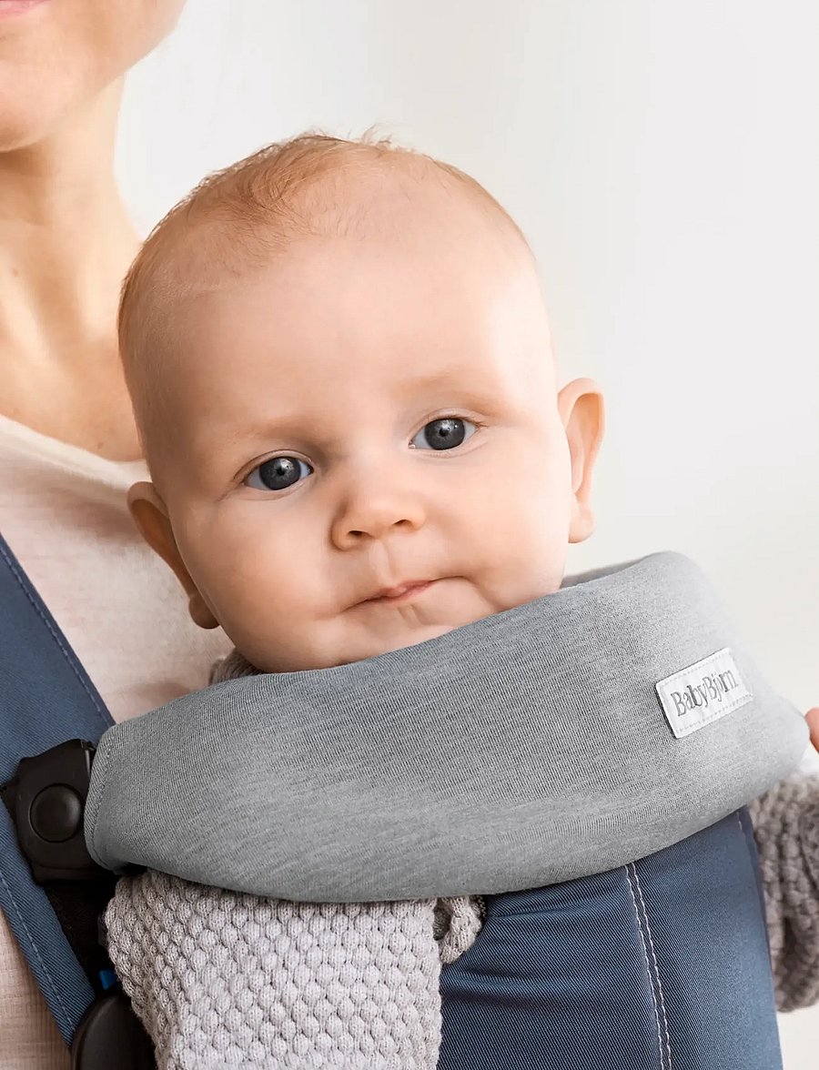 BabyBjörn - BabyBjörn Bib for Baby Carrier Move and Mini, Jersey, Light Grey - babytragen - light grey - 0