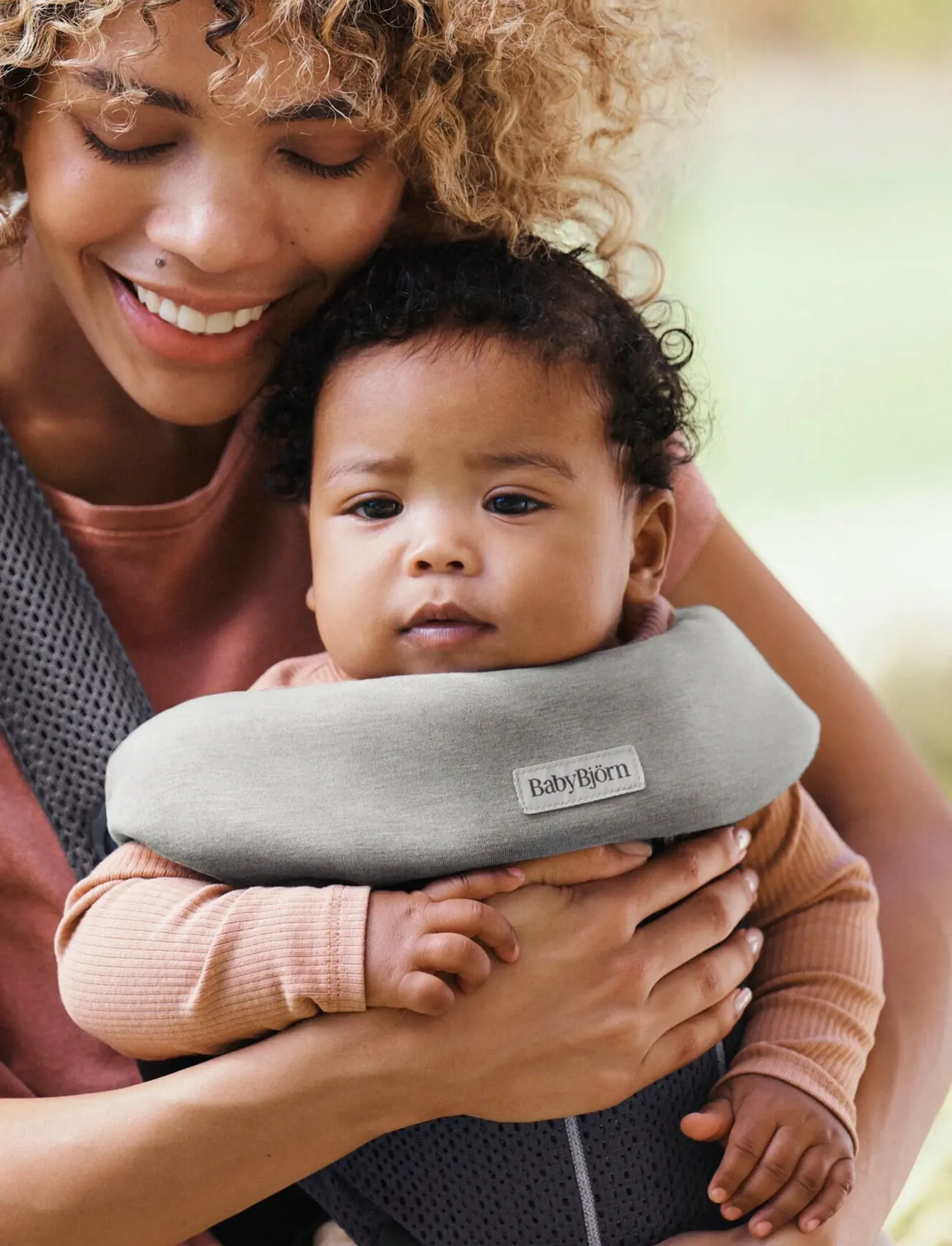 BabyBjörn - BabyBjörn Bib for Baby Carrier Move and Mini, Jersey, Light Grey - babytragen - light grey - 4