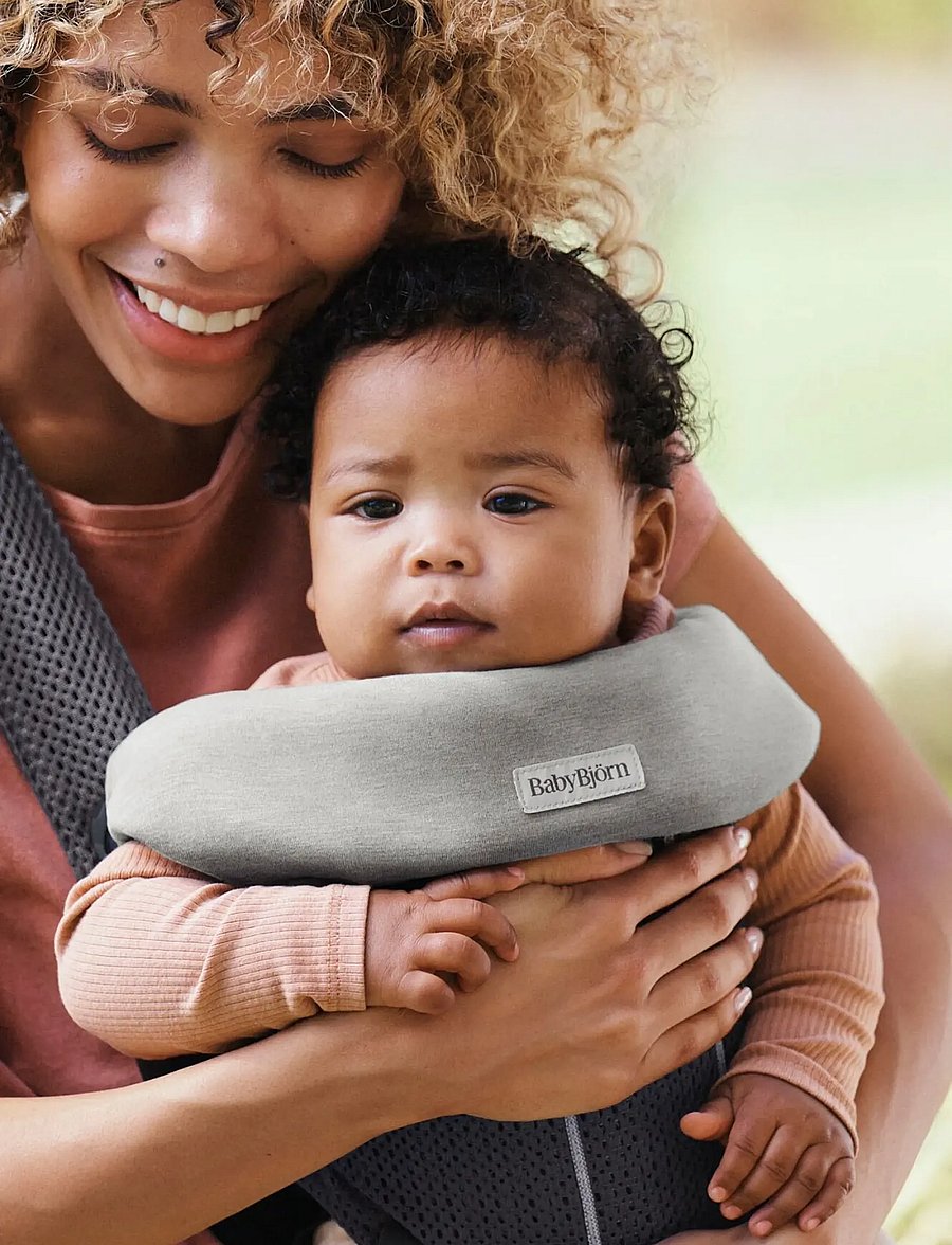 BabyBjörn - BabyBjörn Bib for Baby Carrier Move and Mini, Jersey, Light Grey - babytragen - light grey - 4
