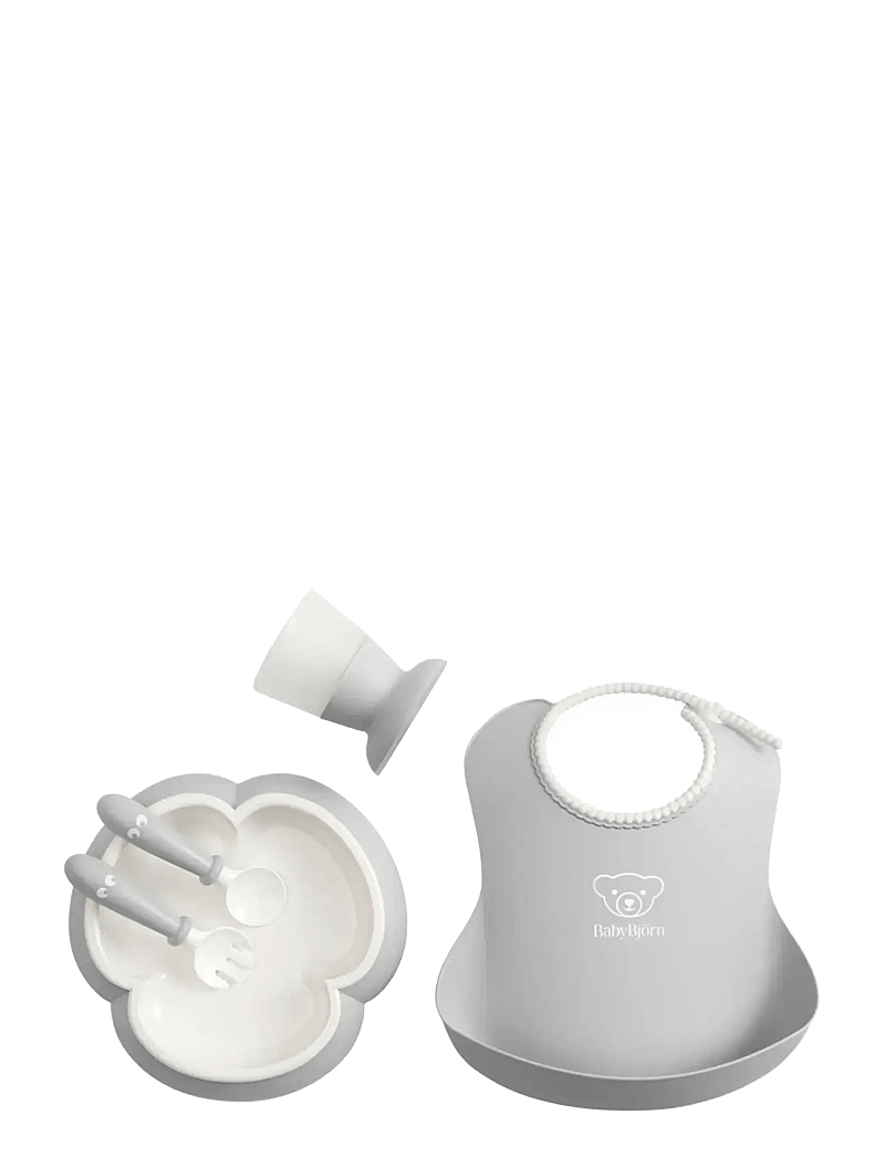 BabyBjörn - BabyBjörn Baby Dinner Set, Grey - vaisselle - grey - 1
