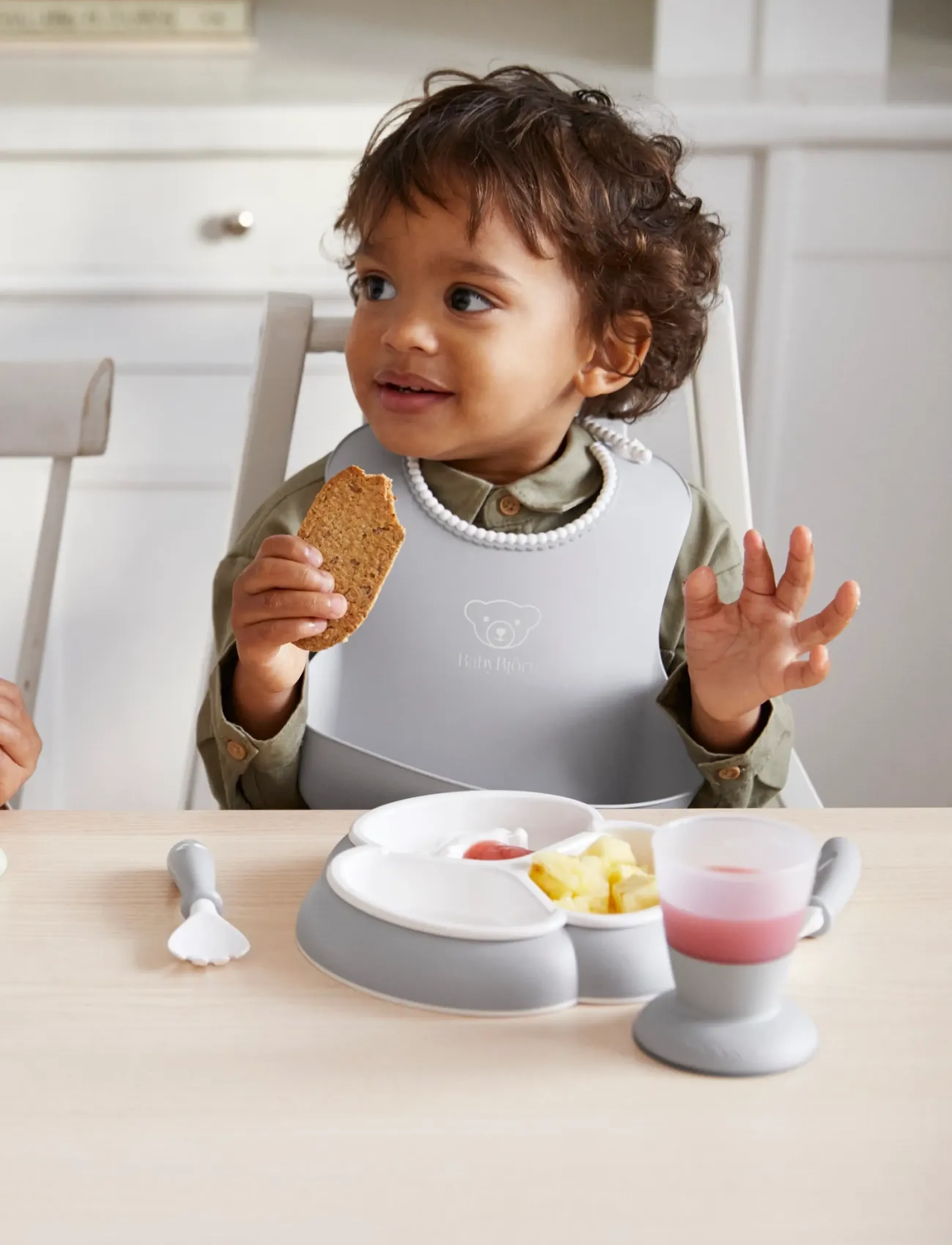 BabyBjörn Baby Dinner Set, Grey, One Size, Feeding, Grau - Sets, Kinder