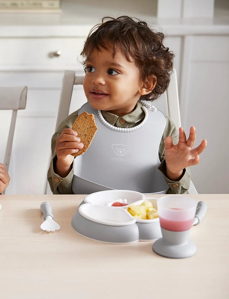 BabyBjörn - BabyBjörn Baby Dinner Set, Grey - vaisselle - grey - 0