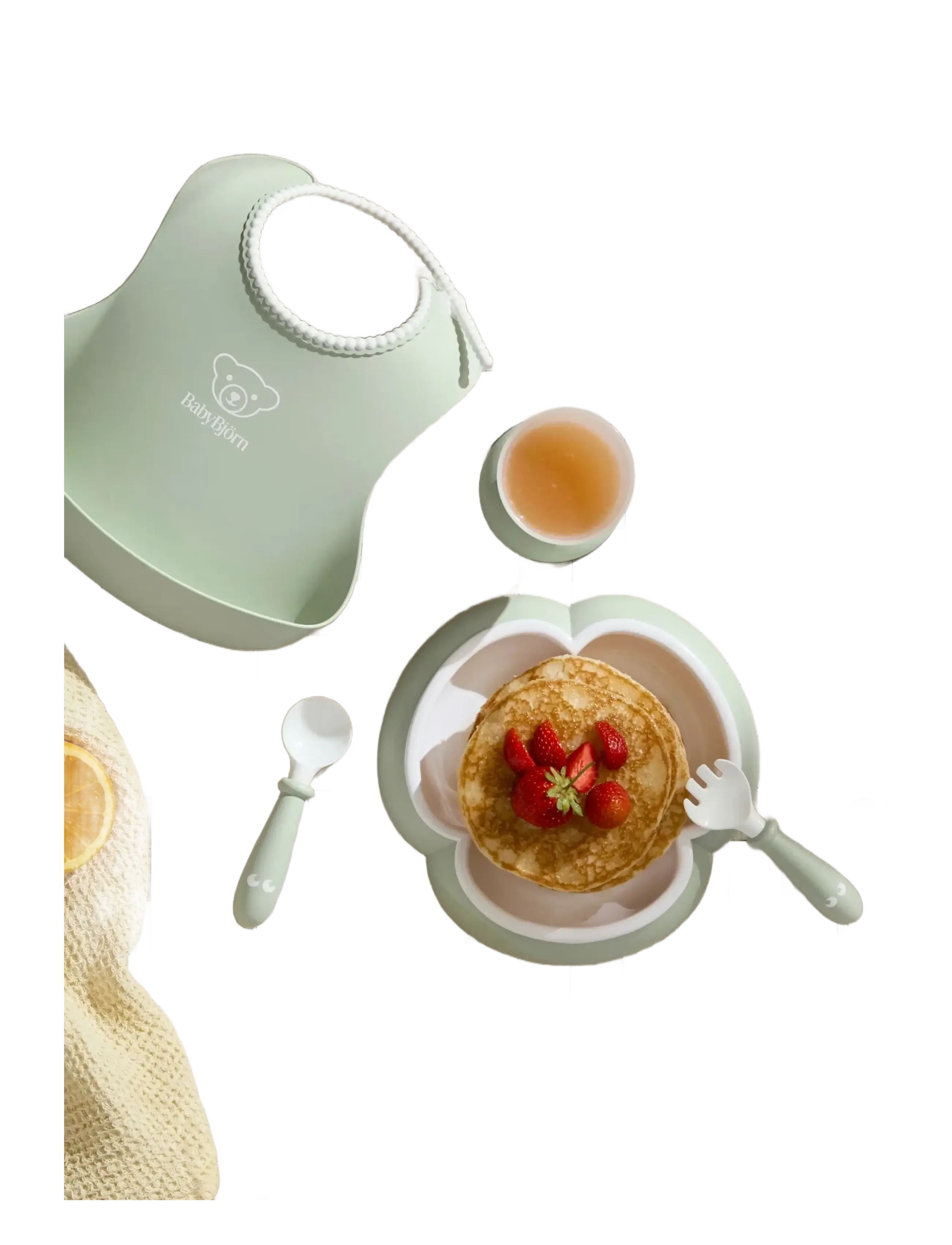 BabyBjörn - BabyBjörn Baby Dinner Set, Powder Green - vaisselle - powder green - 2