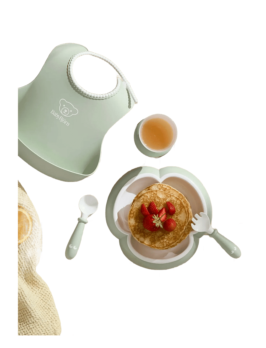 BabyBjörn - BabyBjörn Baby Dinner Set, Powder Green - vaisselle - powder green - 2