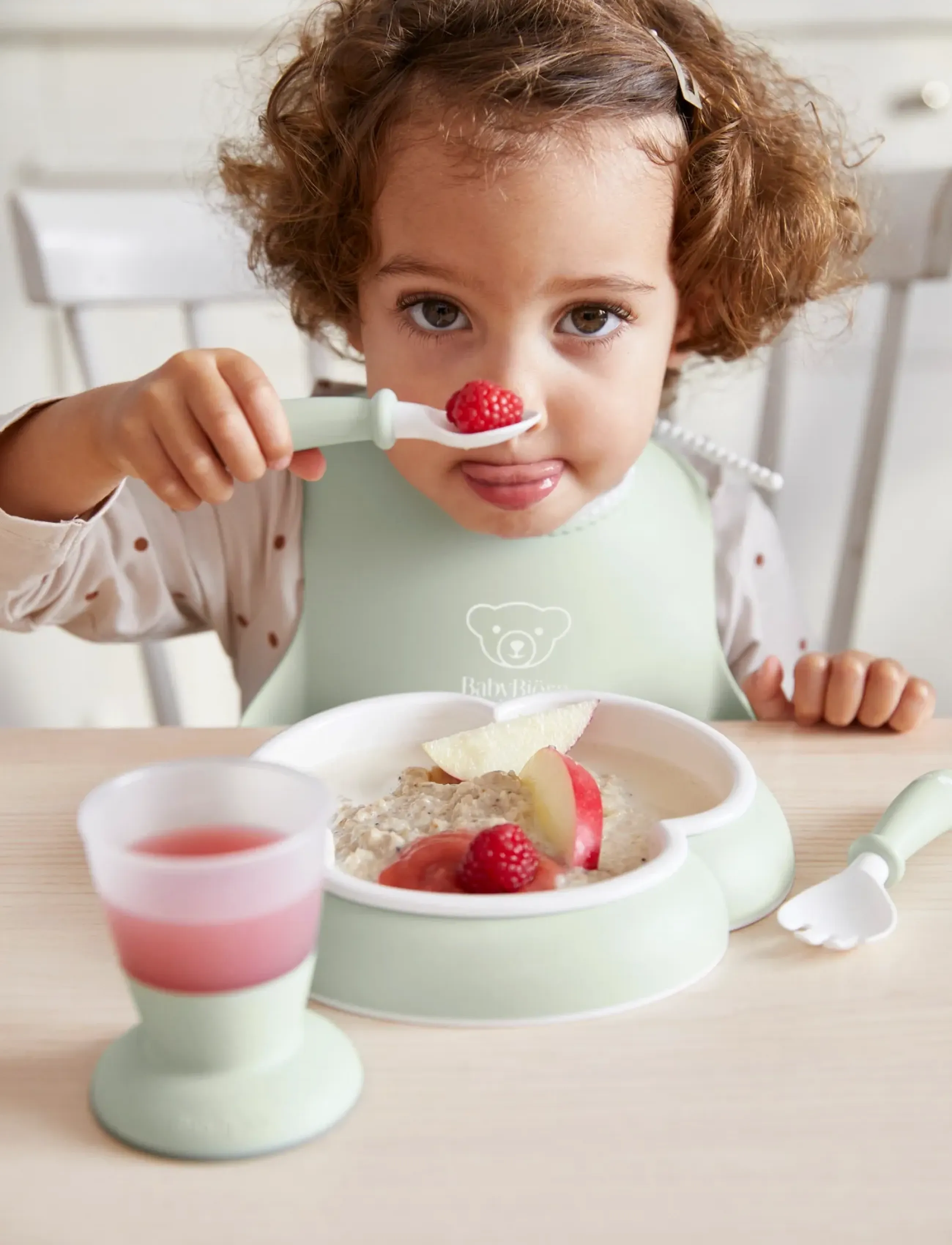 BabyBjörn Baby Dinner Set, Powder Green, One Size, Feeding, Grün - Sets, Kinder