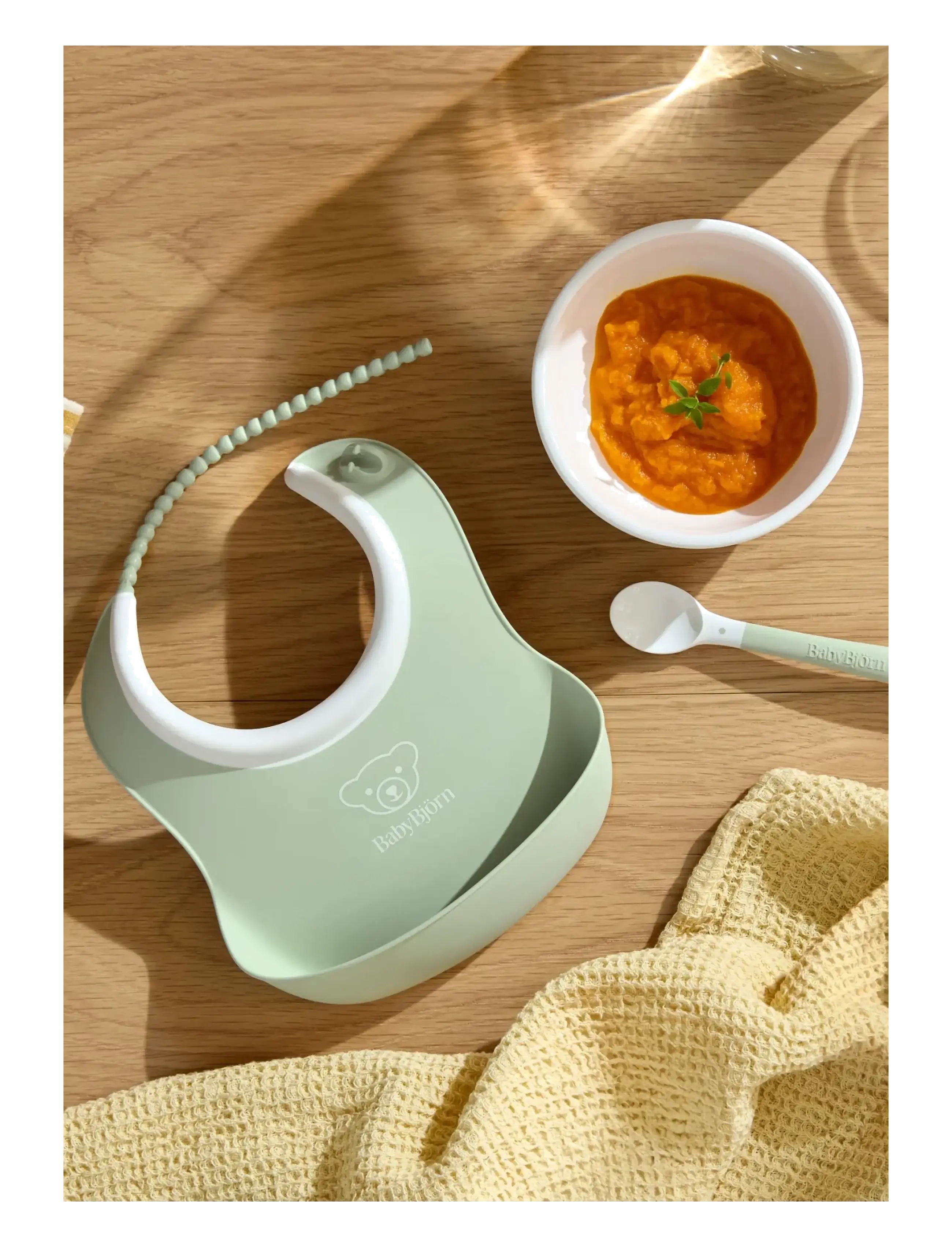 BabyBjörn - BabyBjörn Baby Feeding Set, 3pcs, Powder Green - vaisselle - powder green - 2