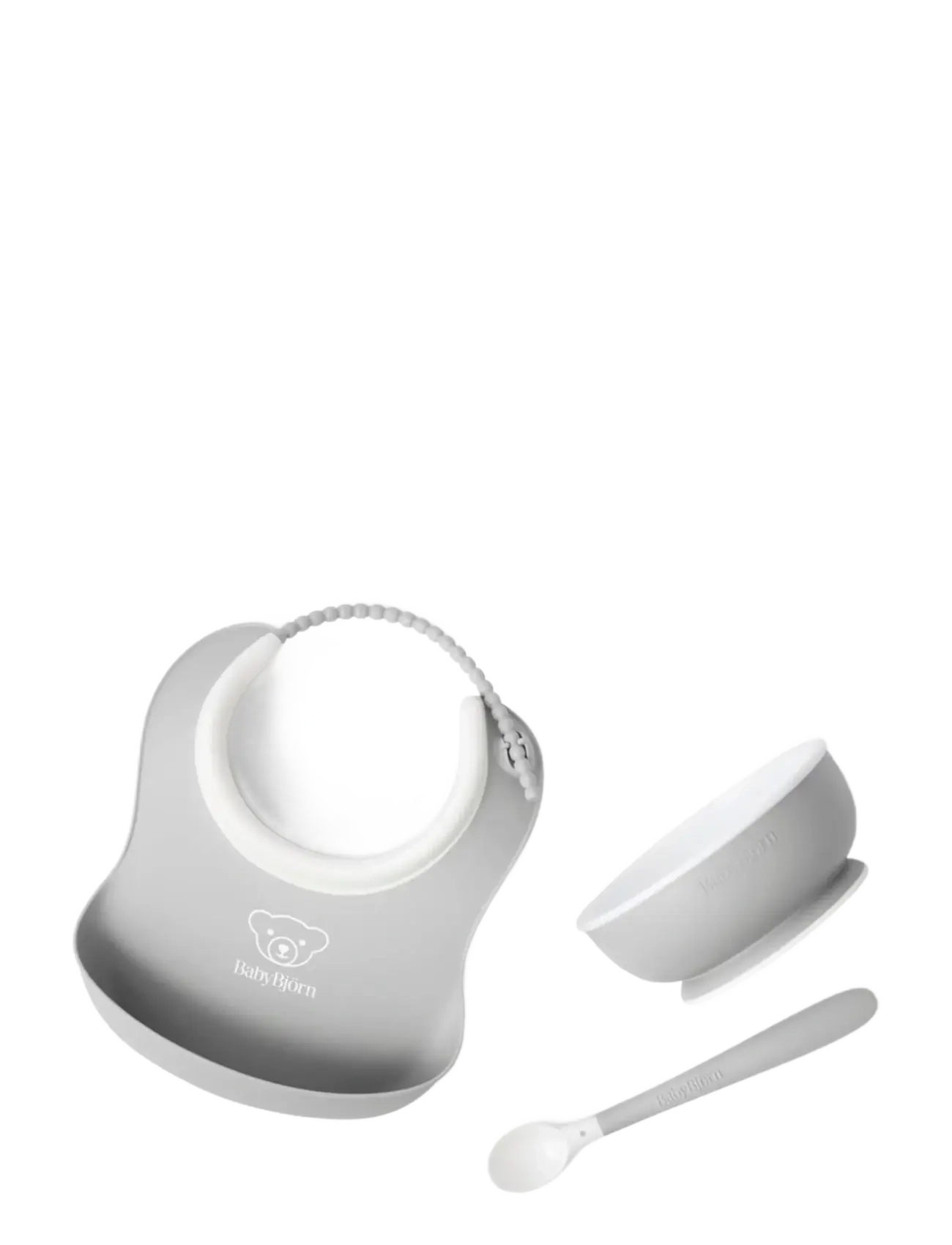 BabyBjörn BabyBjörn Baby Feeding Set, 3pcs, Grey - Baby Björn - GREY / grey