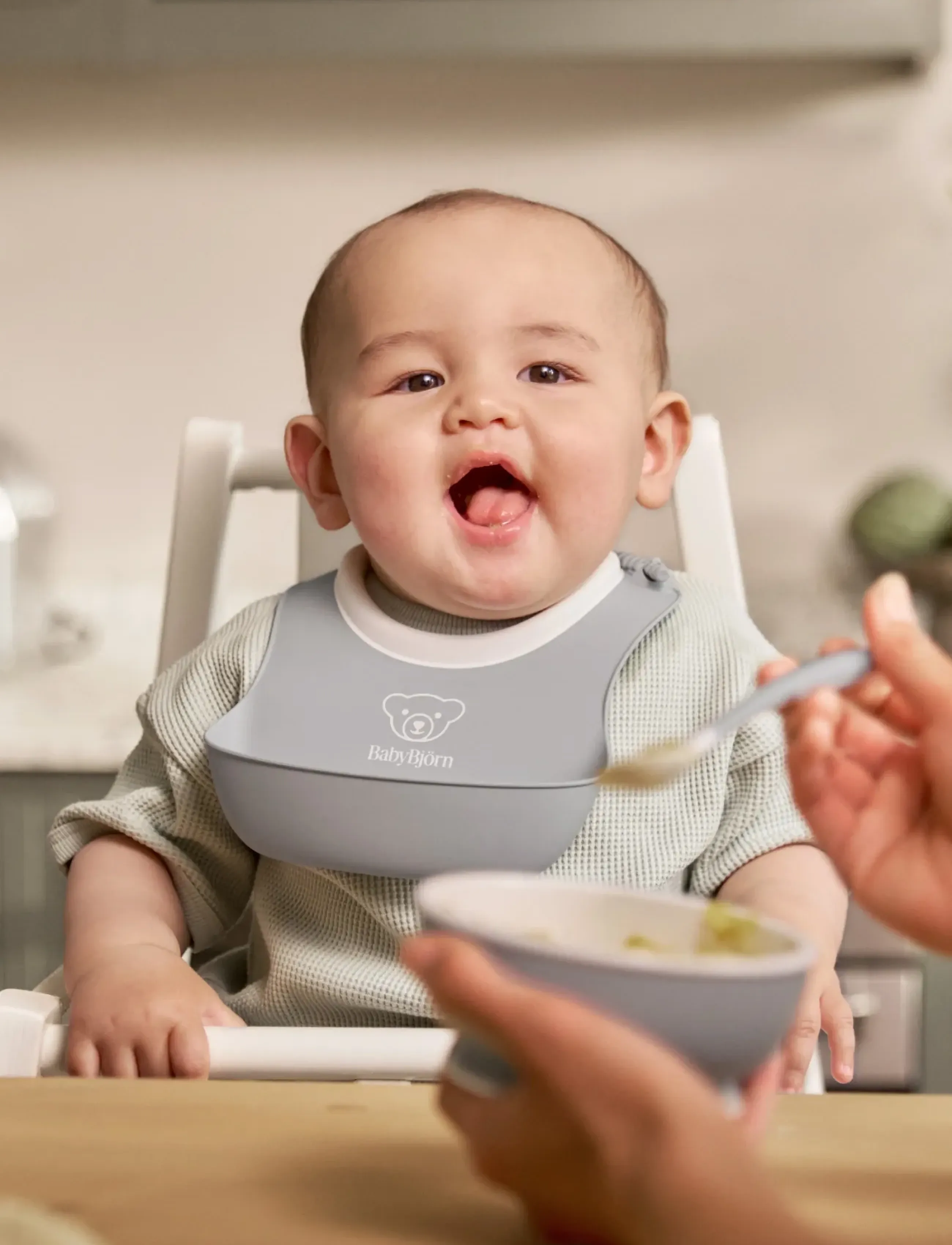 BabyBjörn Baby Feeding Set, 3Pcs, Grey, One Size, Feeding, Grau - Dinner Sets, Kinder