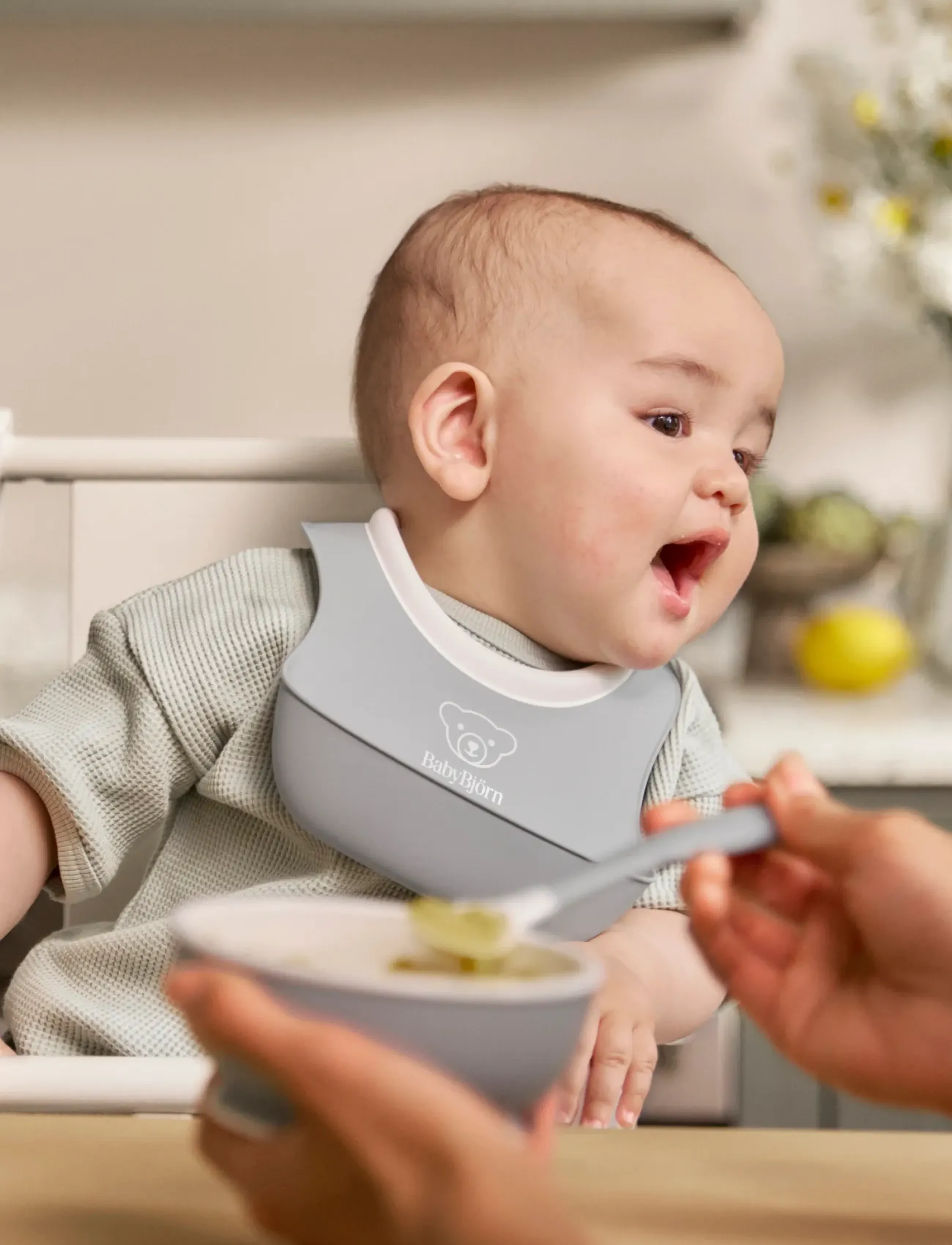 BabyBjörn - BabyBjörn Baby Feeding Set, 3pcs, Grey - vaisselle - grey - 3
