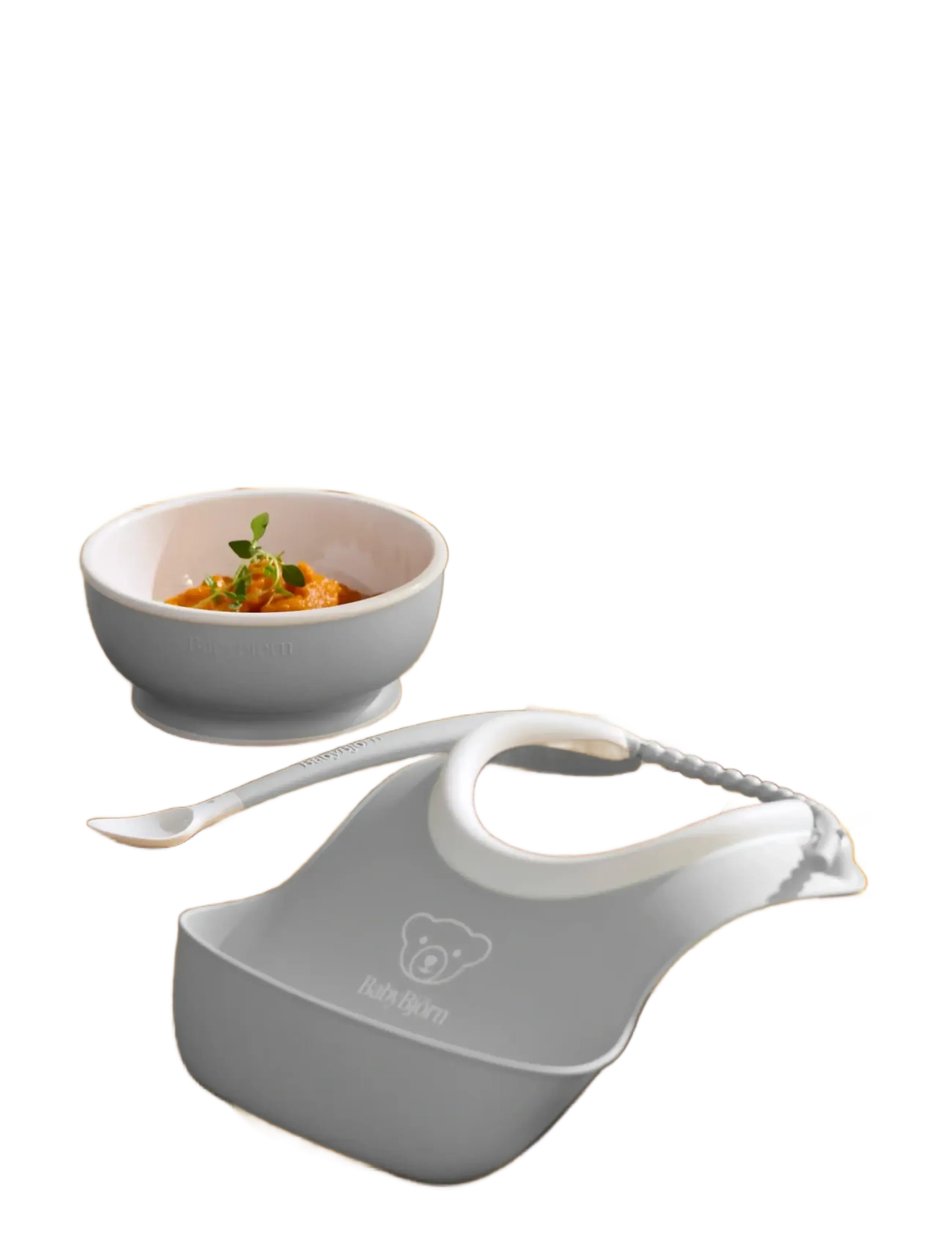 BabyBjörn - BabyBjörn Baby Feeding Set, 3pcs, Grey - vaisselle - grey - 2