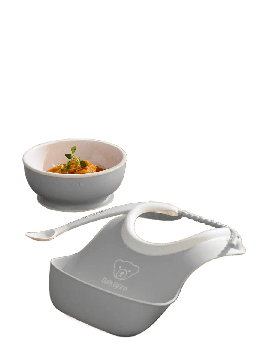 BabyBjörn - BabyBjörn Baby Feeding Set, 3pcs, Grey - vaisselle - grey - 2
