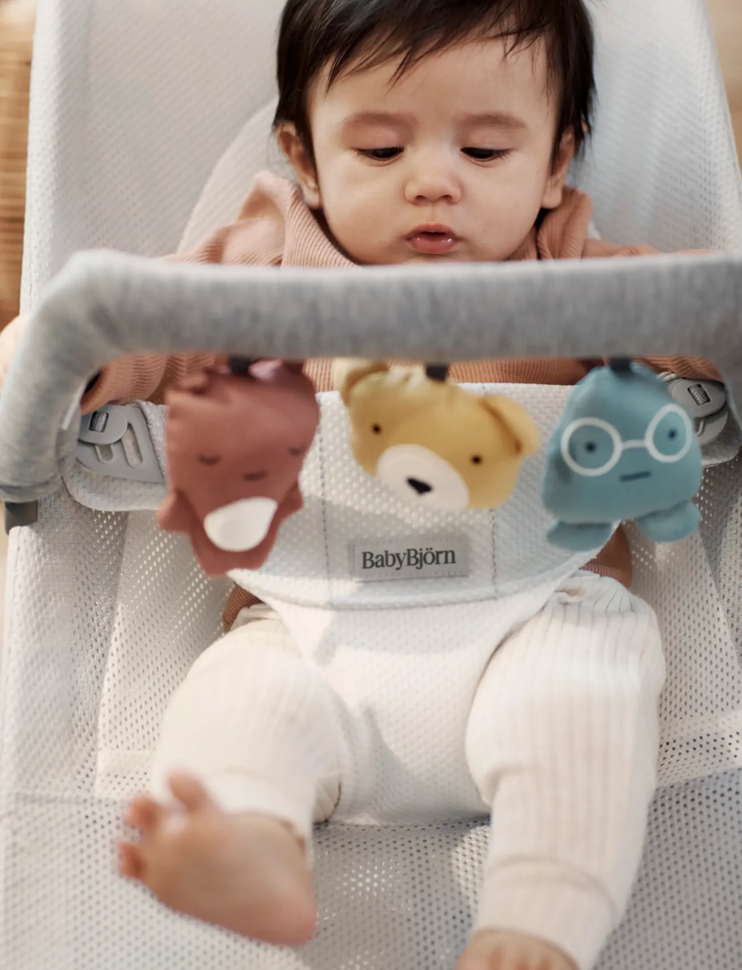 BabyBjörn Toy For Bouncer, Soft Friends, Børn, Interactive Legetøj, Grå, Str: ONE SIZE