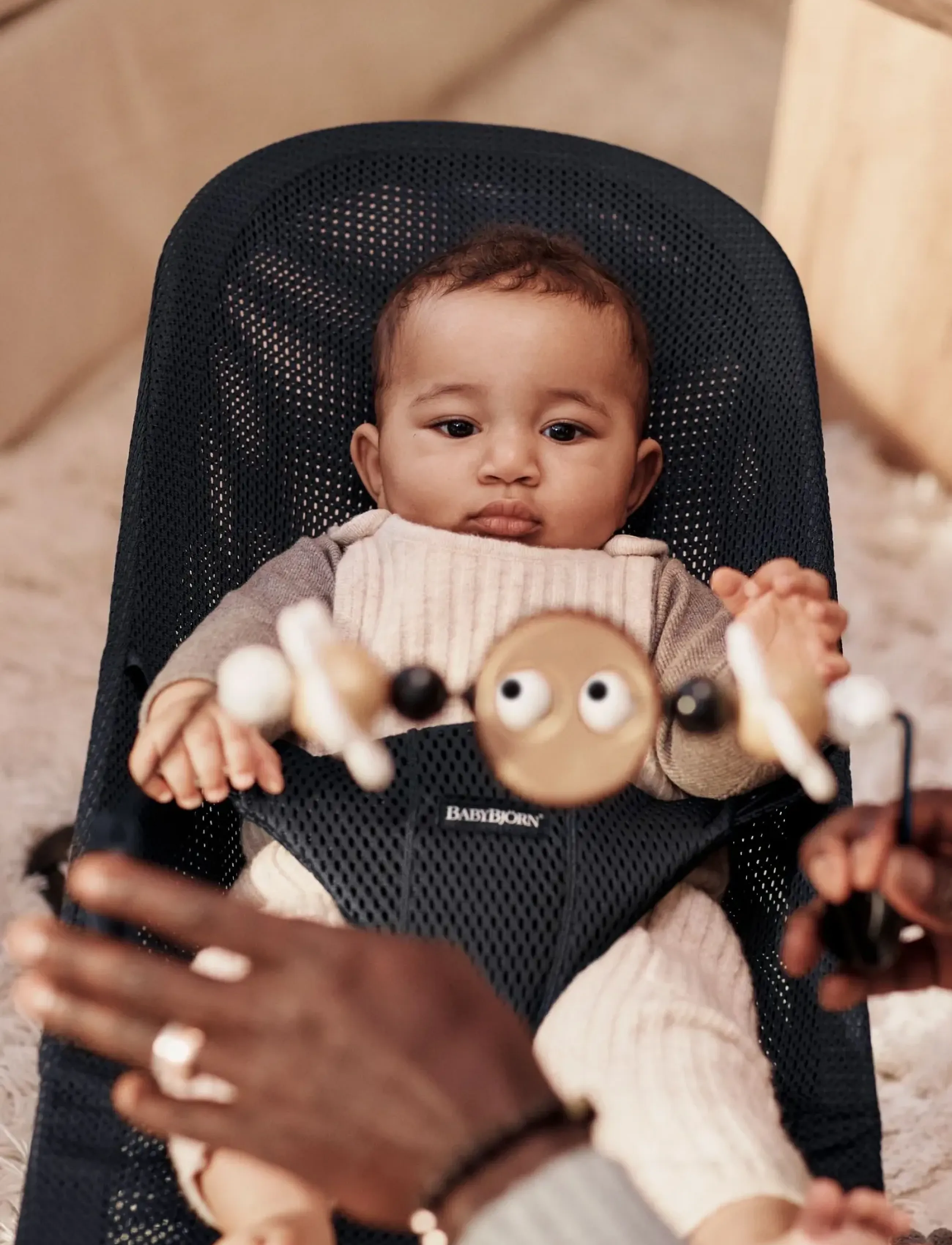 BabyBjörn Babybjörn Toy For Bouncer, Googly Eyes Black & White, One Size, Multi/patterned, Educational Legetøj > Interactive Legetøj, Børn