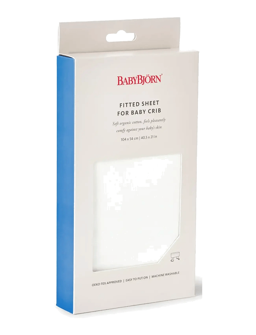 BabyBjörn - BabyBjörn Fitted sheet for Baby Crib, White - babynest - white - 1