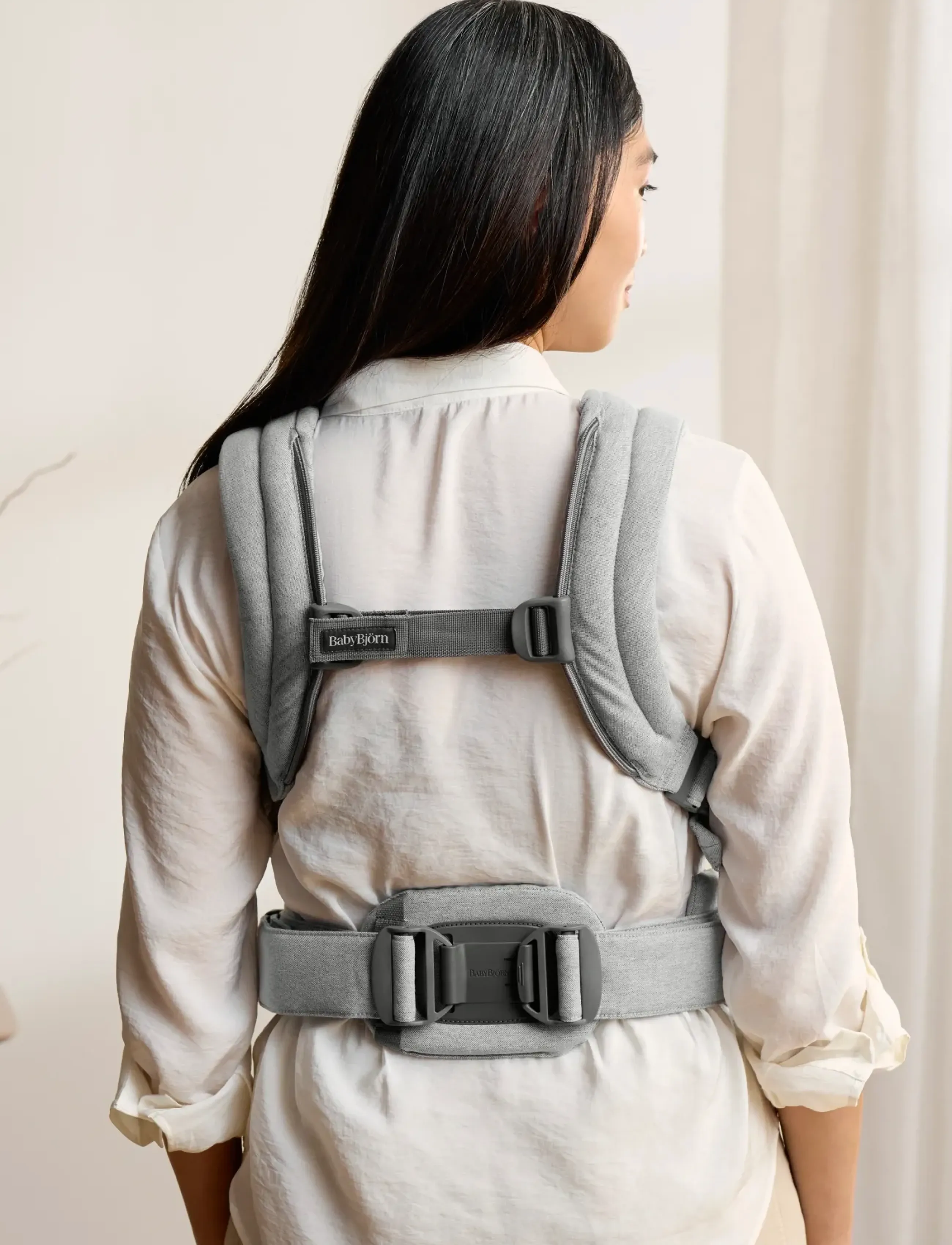 BabyBjörn - BabyBjörn Baby Carrier Harmony, Woven mélange, Light grey - porte-bébé - light grey - 4