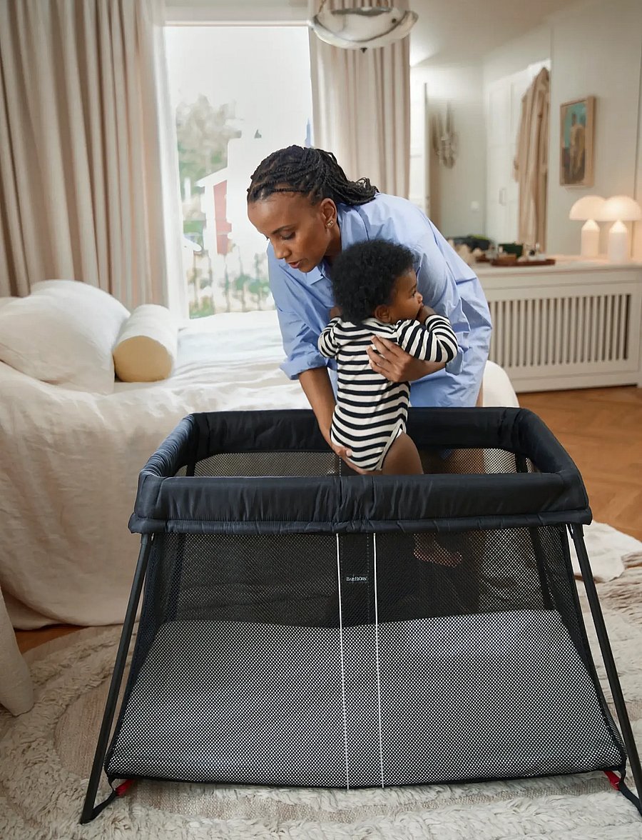 BabyBjörn - BabyBjörn Travel Cot Light, Black + Fitted Sheet - reisebetten - black - 5