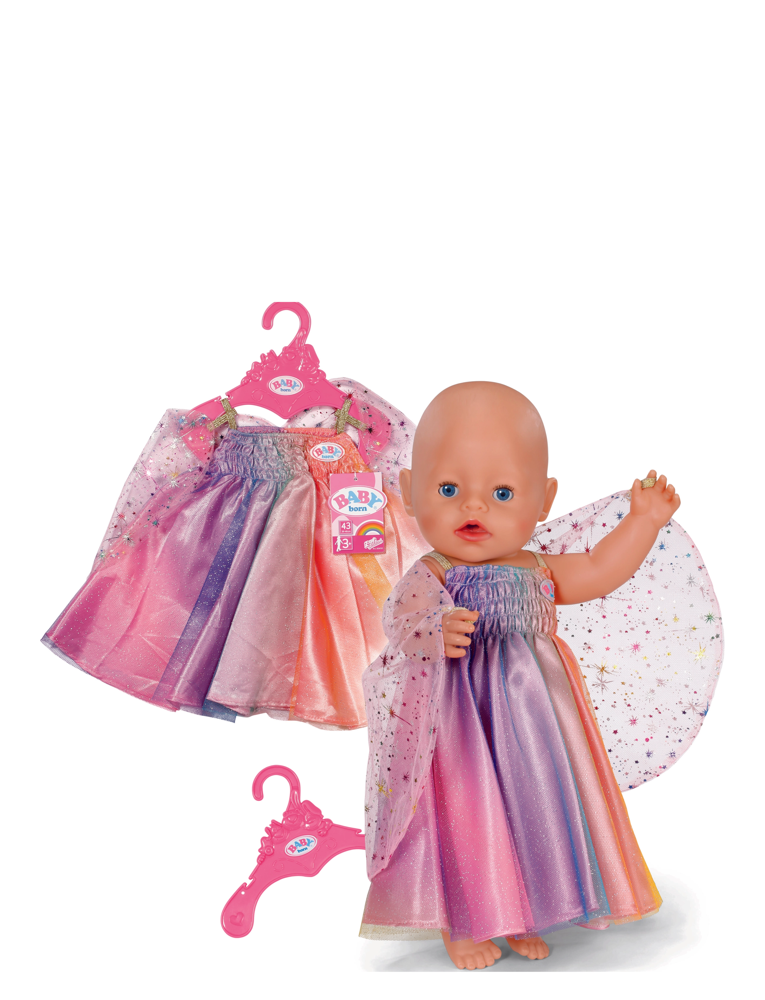 BABY born - BABY born Rainbow Dress 43cm - dukketøj - multicolor - 2