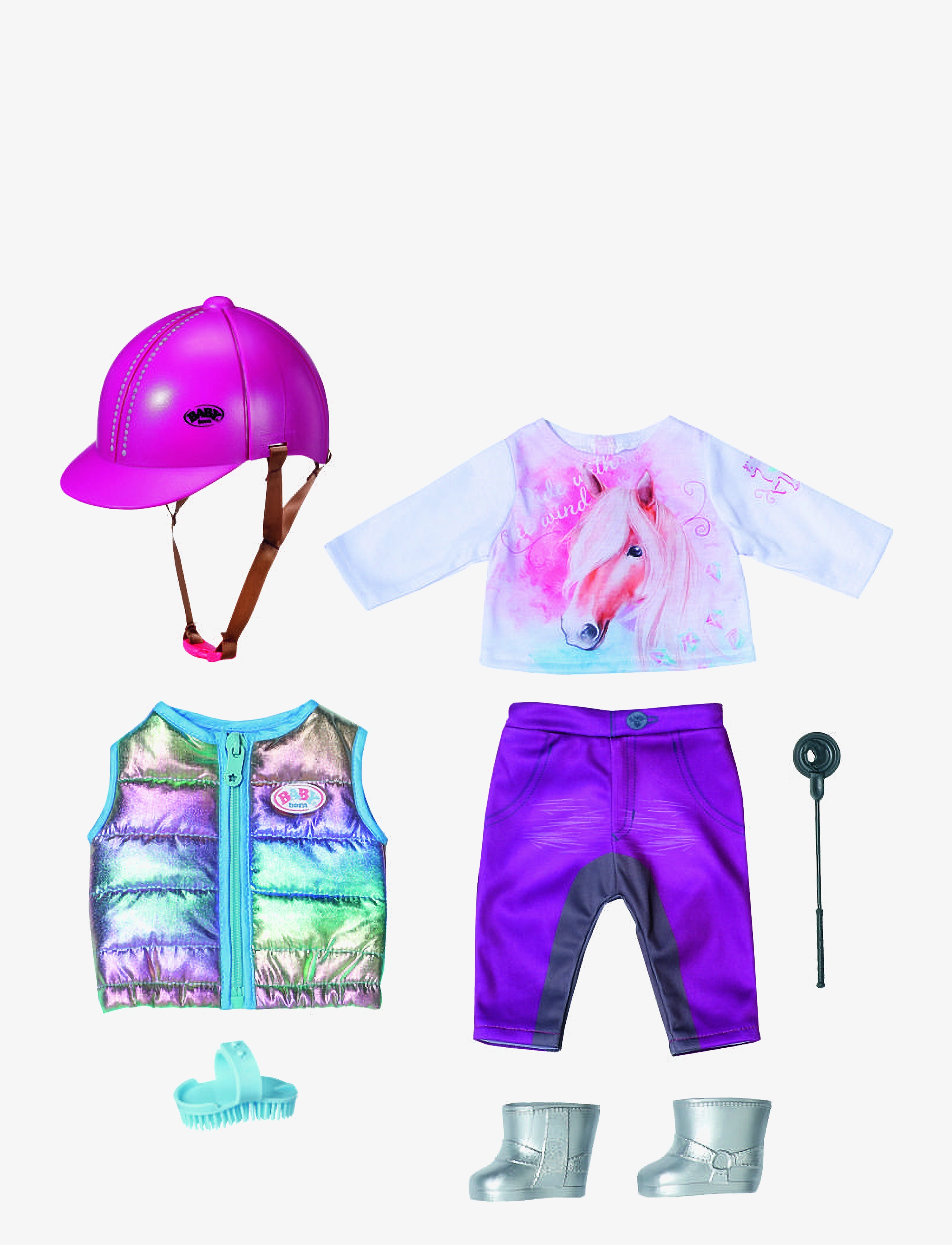 BABY born Deluxe Riding Outfit 43Cm, Børn, Doll Clothes, Multi/mønstret, Str: ONE SIZE