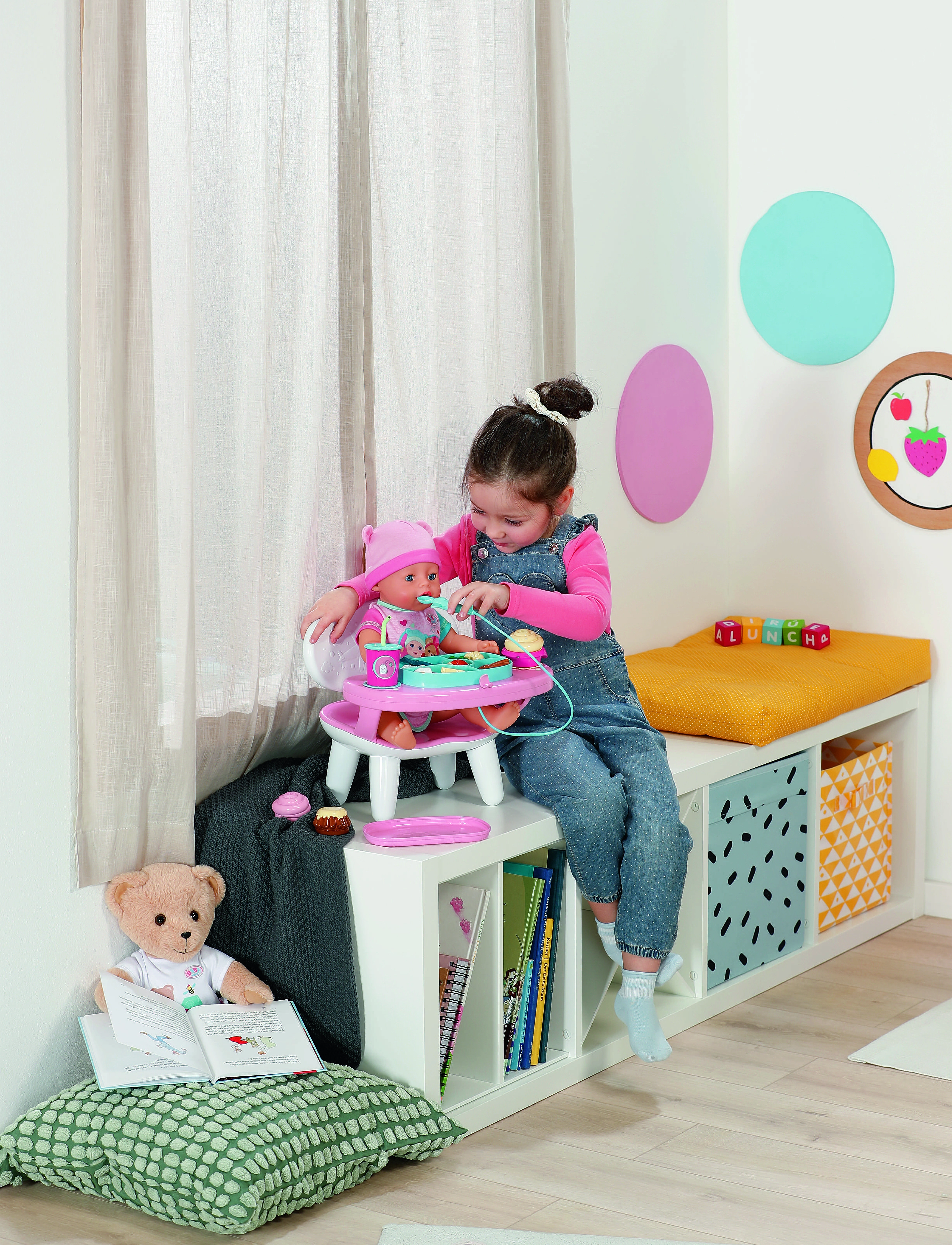 BABY born Baby Born Lunch Time Table, One Size, Multi/patterned, Dukker Og Tilbehør > Dukker Accessories, Børn