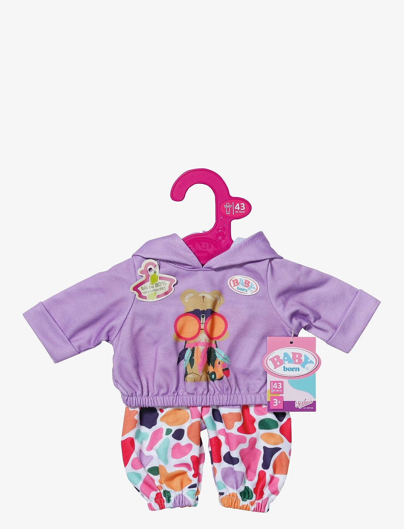 BABY born - BABY born Hoodie Outfit 43cm - dukketøj - multicolor - 2