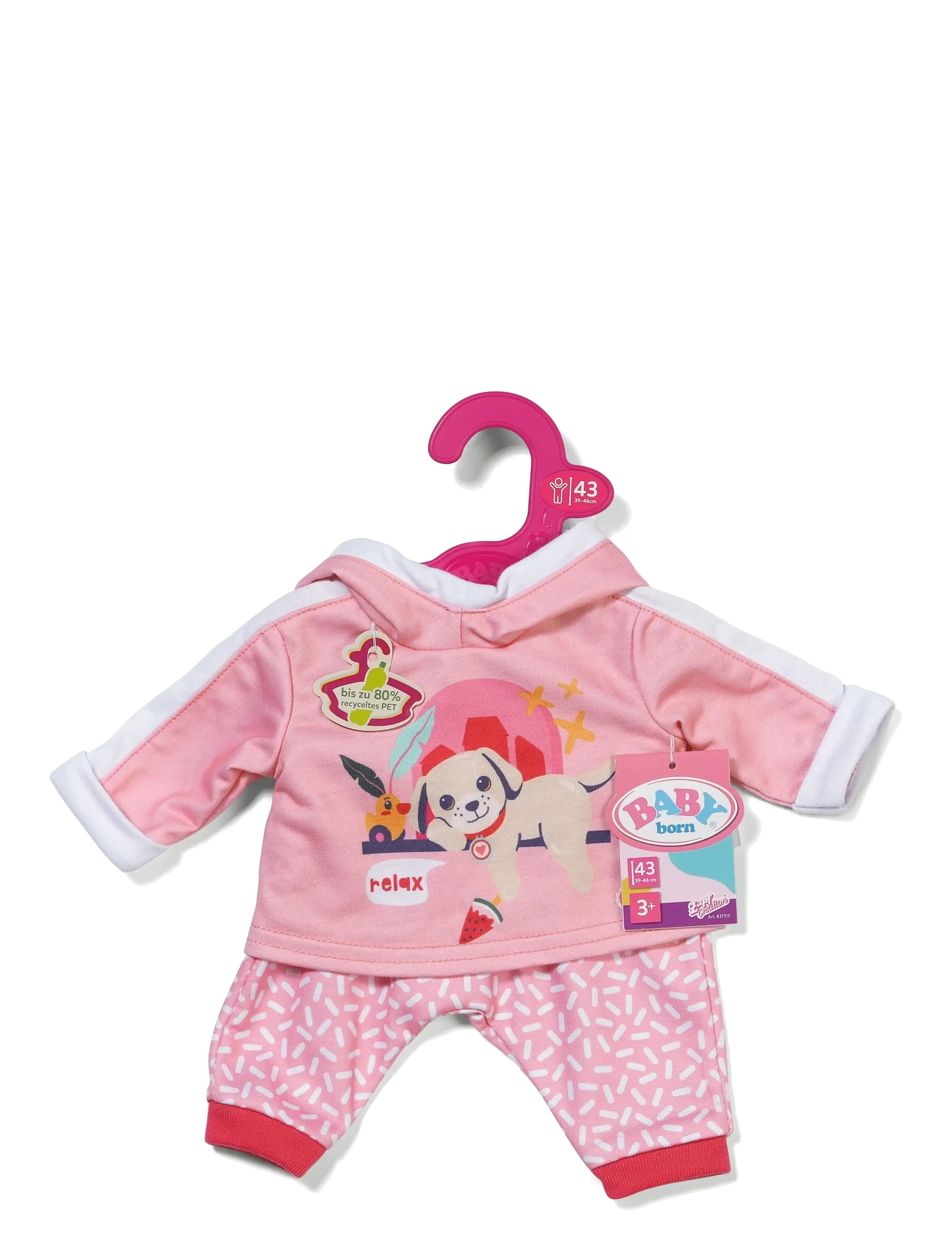 BABY born - BABY born Jogging Suit Pink 43cm - dukketøj - multicolor - 2
