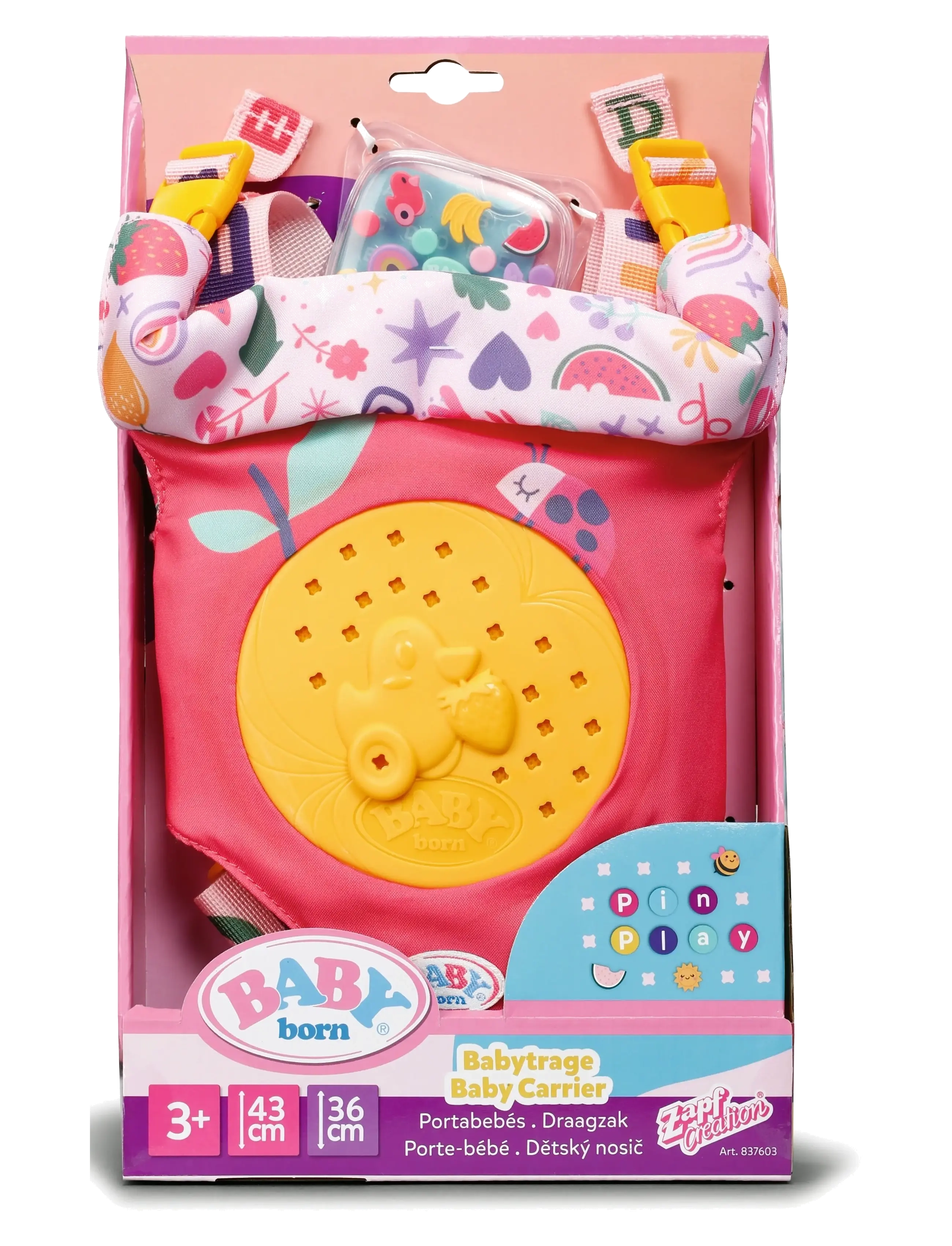 BABY born - BABY born Baby Carrier Pinplay - dukketilbehør - multicolor - 3