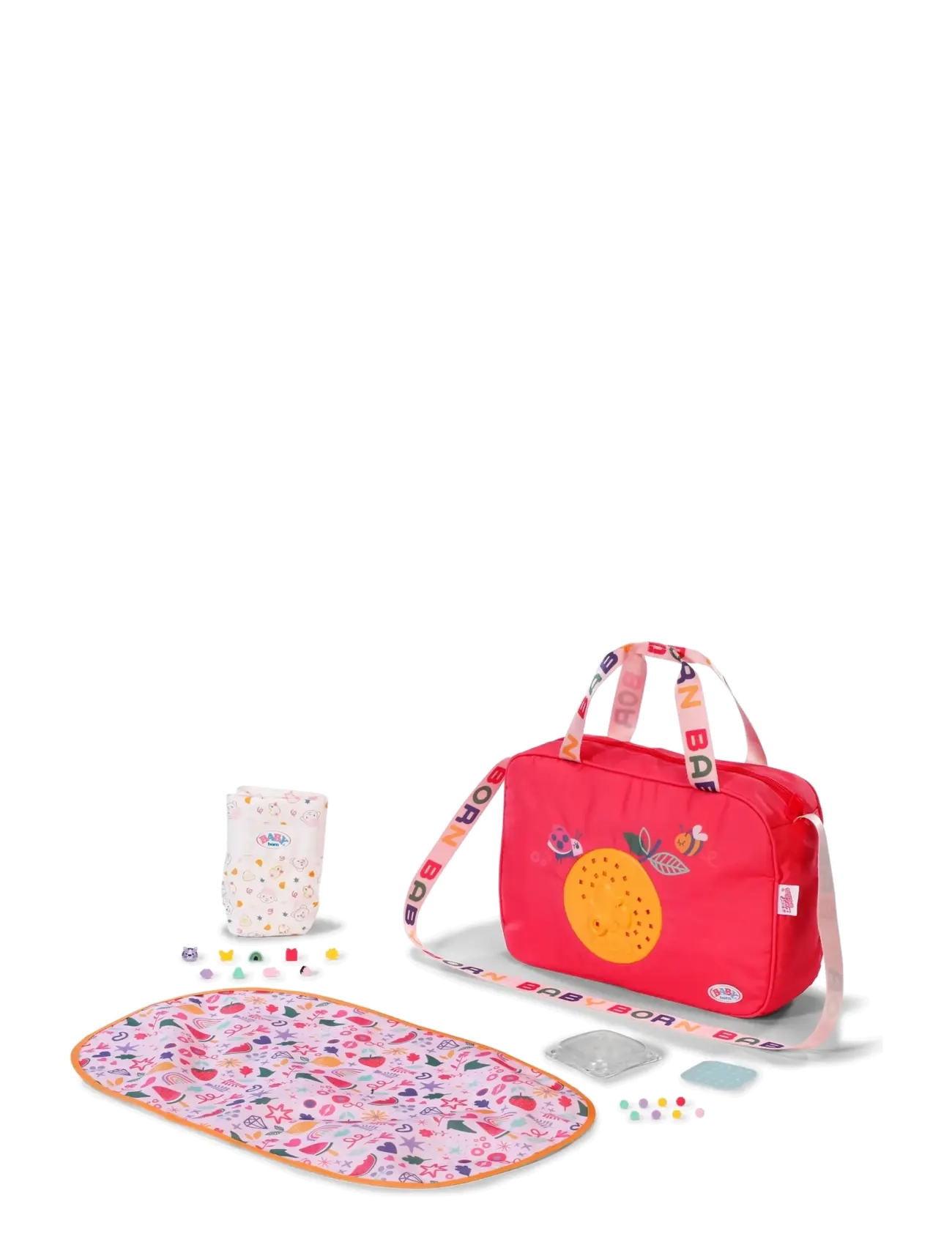 BABY born Baby Born Changing Bag Pinplay, One Size, Pink, Dukker Og Tilbehør > Dukker Accessories, Børn
