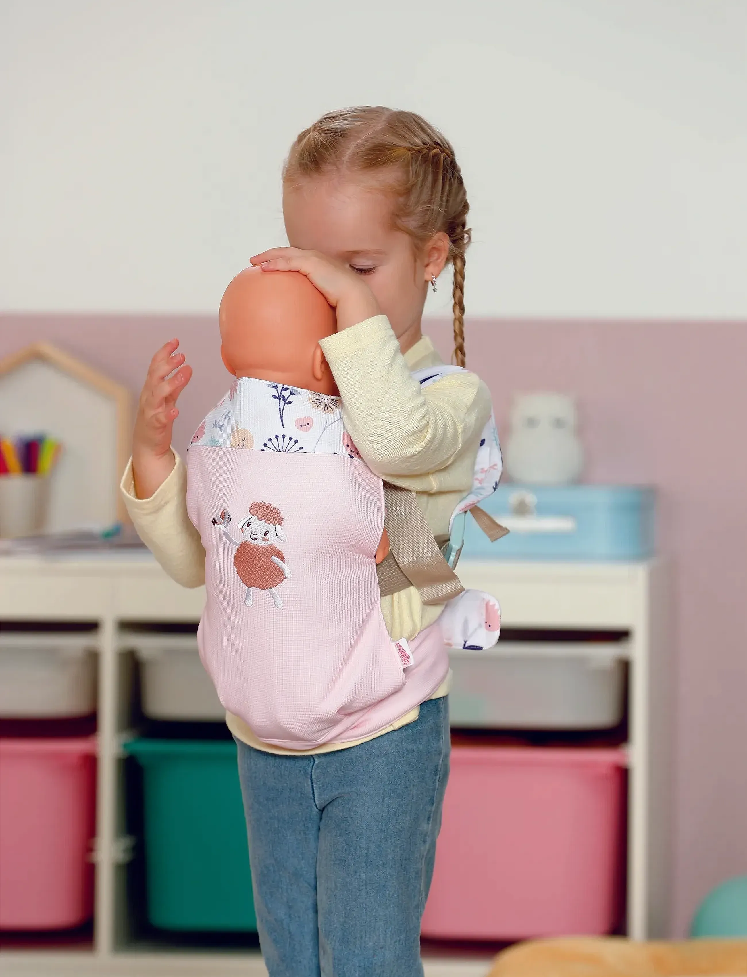 BABY born Baby Carrier Flower, Børn, Dolls Tilbehør, Pink, Str: ONE SIZE