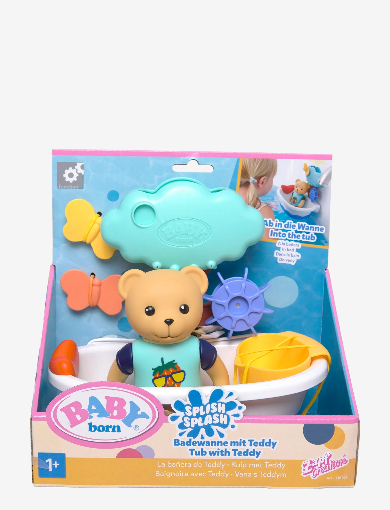 BABY born - BABY born Splish Splash Tub with Teddy - badleksaker - multicolor - 0