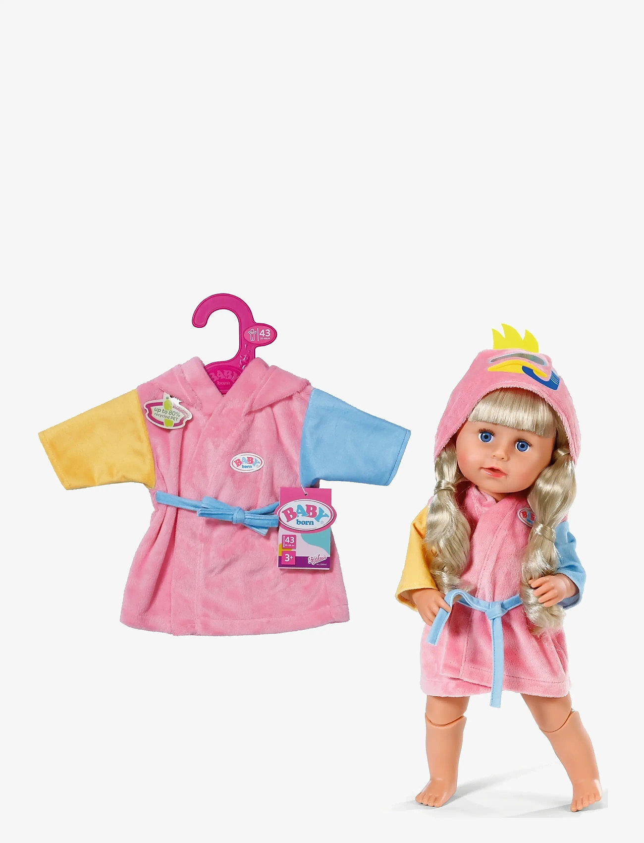 BABY born - BABY born Bathrobe 43cm - dukketøj - multicolor - 1