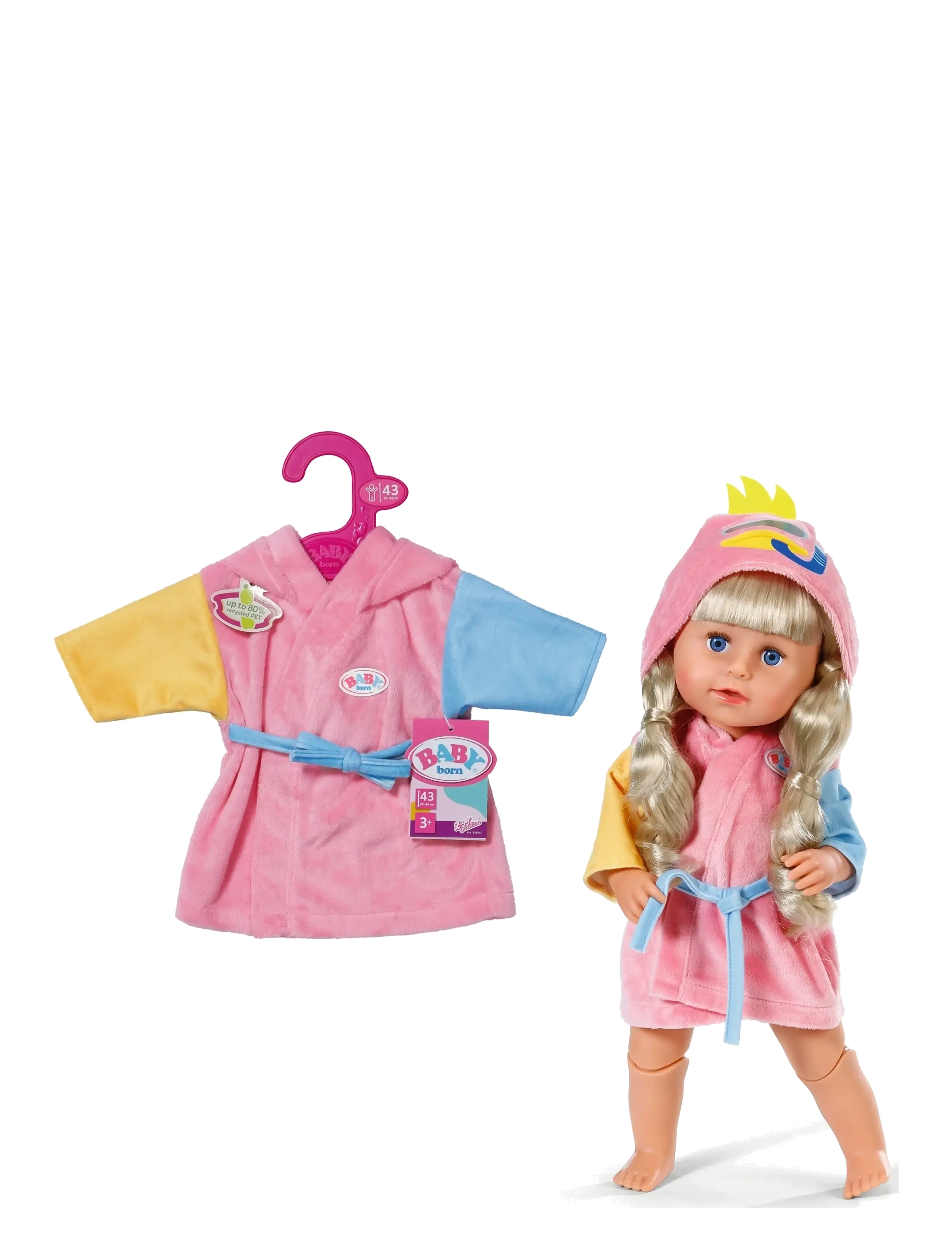 BABY born - BABY born Bathrobe 43cm - dockkläder - multicolor - 1