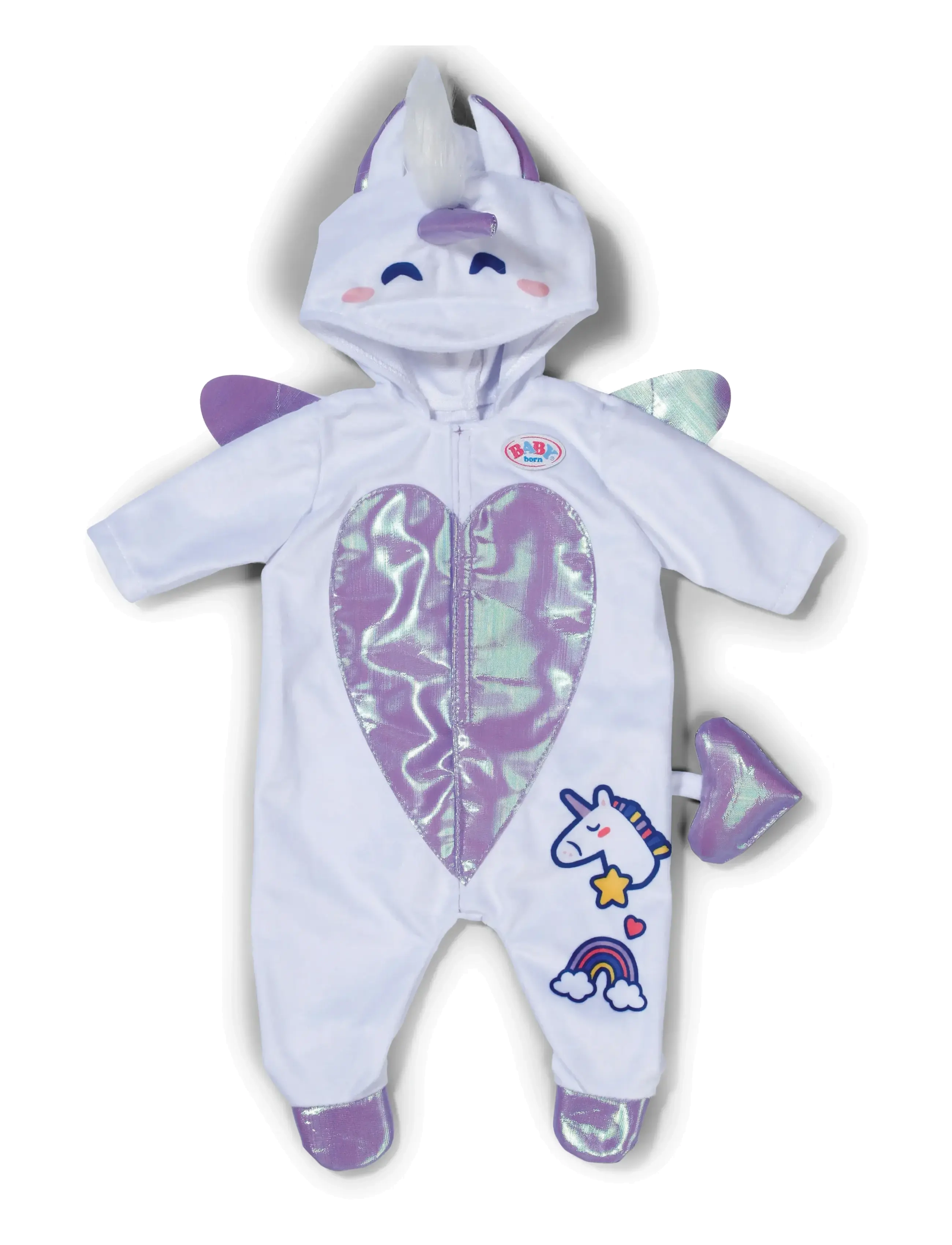 BABY born Unicorn Onesie 43Cm, Børn, Doll Clothes, Hvid, Str: 43 CM