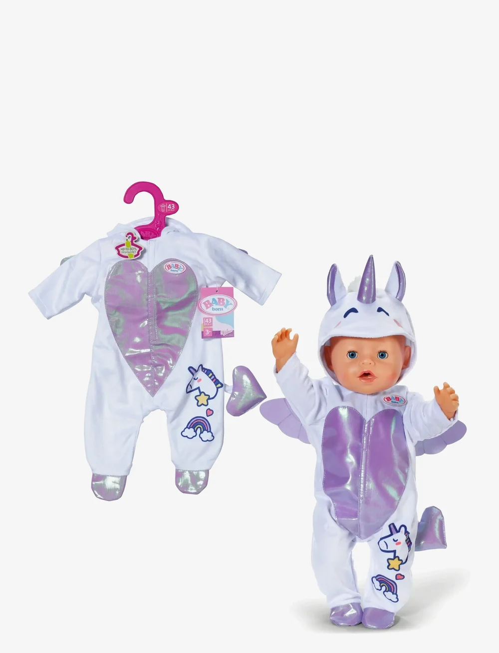 BABY born - BABY born Unicorn Onesie 43cm - dúkkuföt - multicolor - 1