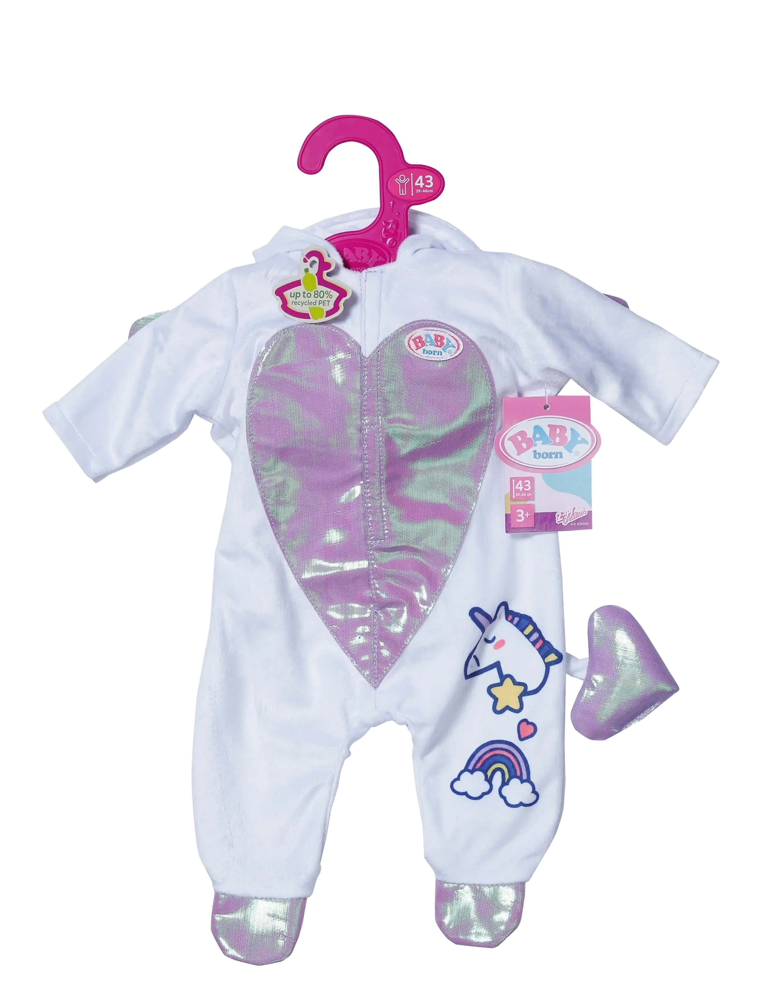 BABY born - BABY born Unicorn Onesie 43cm - dukketøj - multicolor - 3