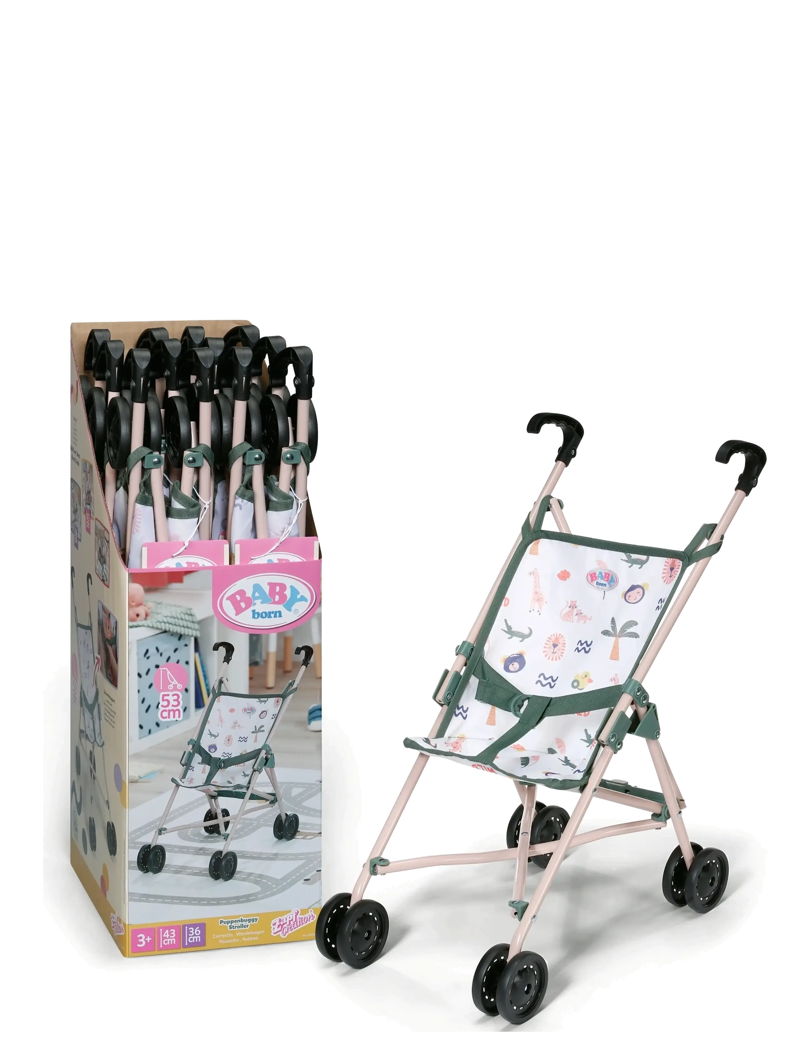 BABY born Stroller, Børn, Doll Trolleys, Grøn, Str: ONE SIZE