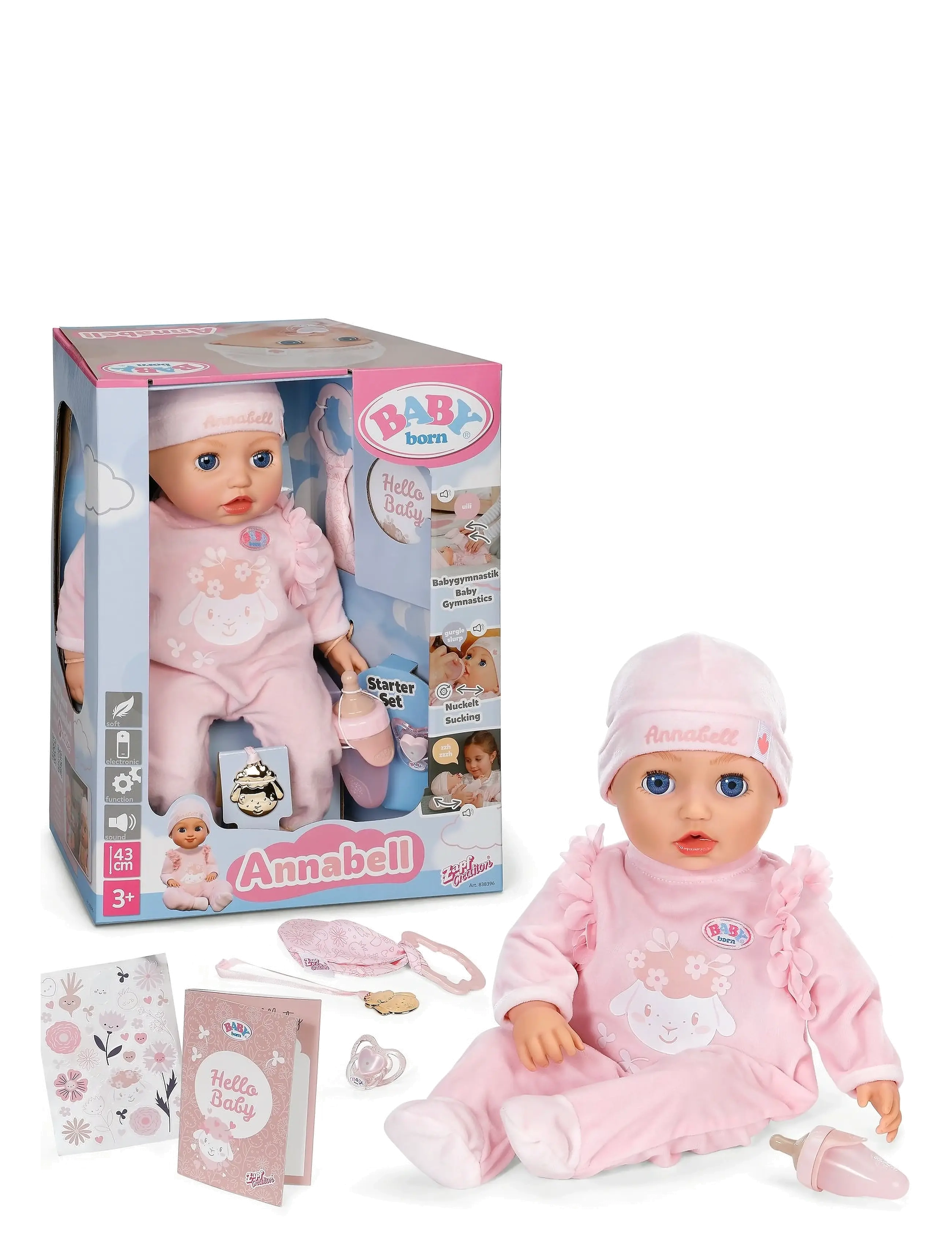 BABY born Baby Born Annabell 43cm, 43 cm, Pink, Dukker Og Tilbehør > Dukker, Børn
