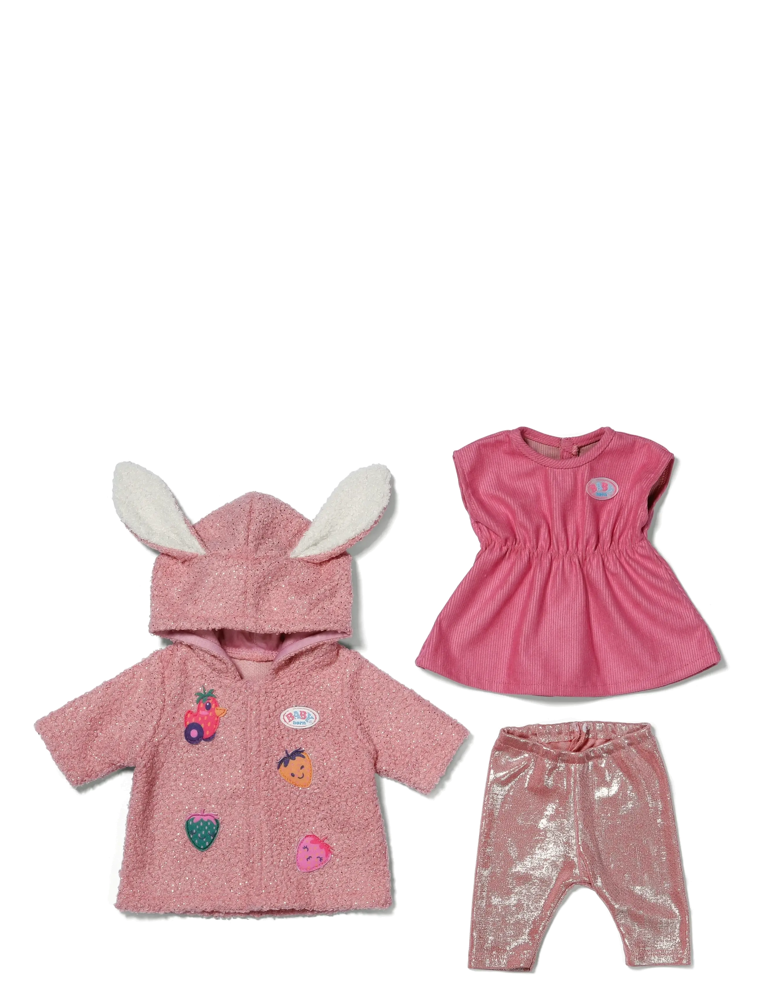 BABY born Coat Set With Dress 43Cm, Børn, Doll Clothes, Pink, Str: 43 CM