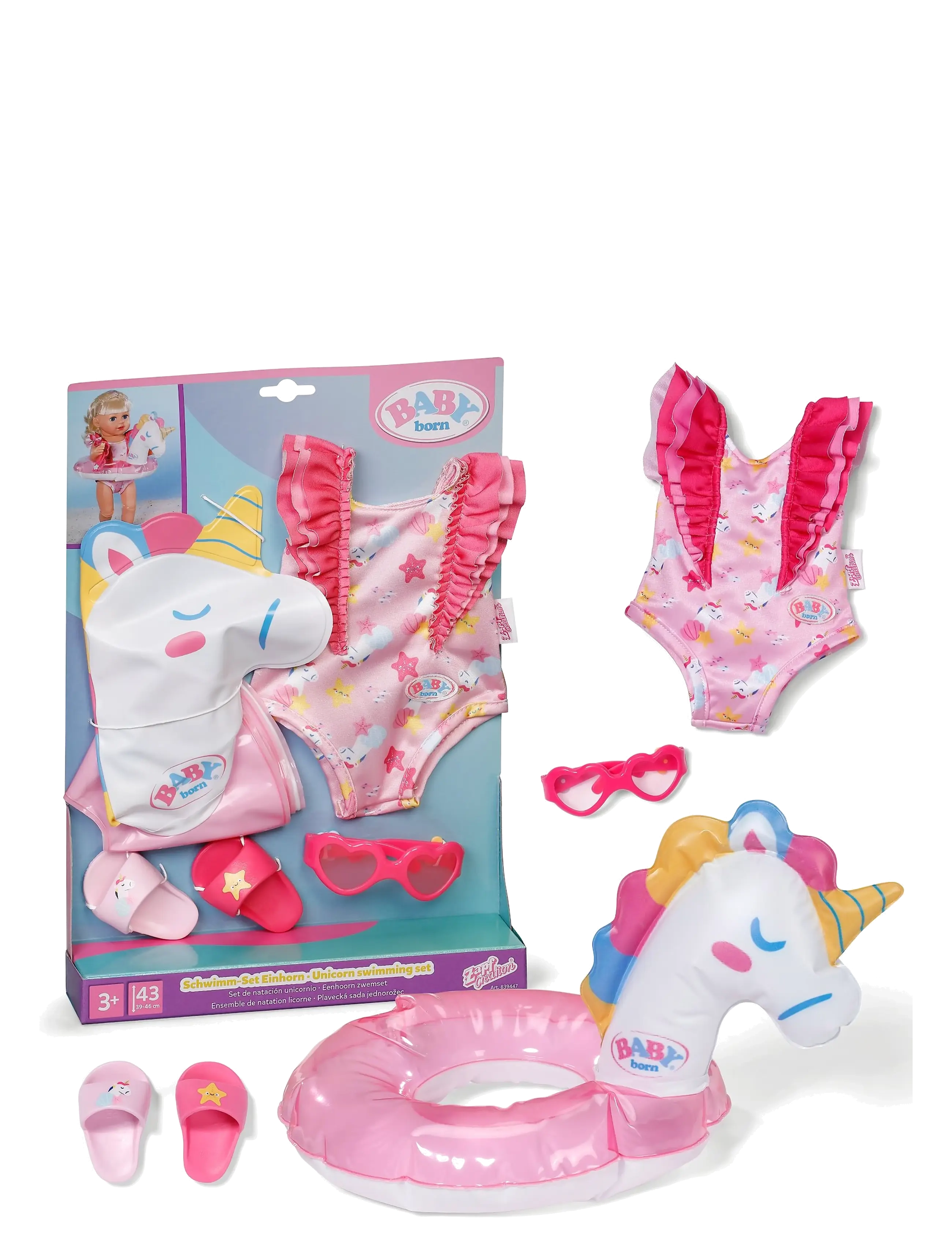 BABY born - BABY born Swim Set Unicorn 43cm - dukketilbehør - multicolor - 1